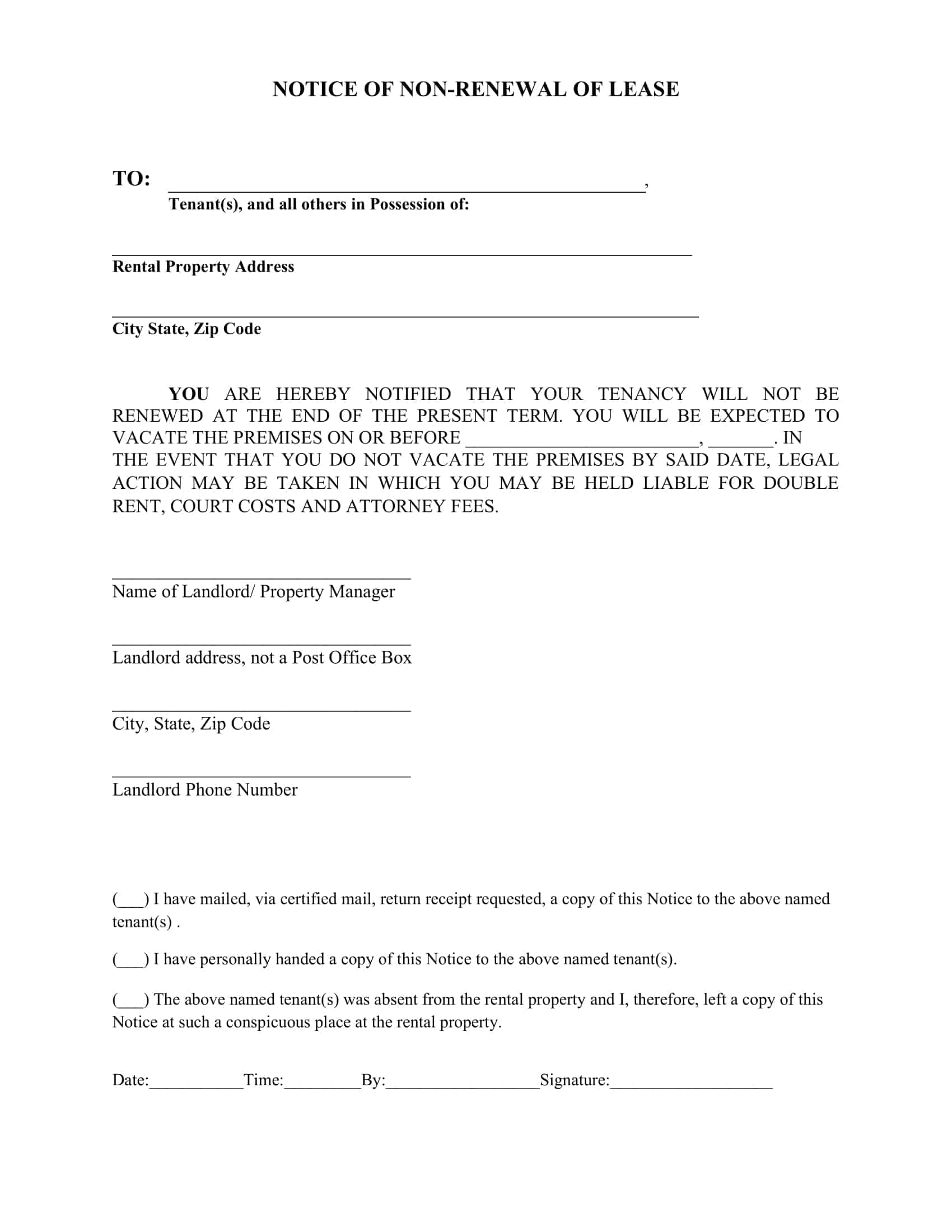 Free Printable Not Renewing Lease Letter Templates PDF Word Tenant Free Printable Not Renewing Lease Letter Templates PDF Word Tenant