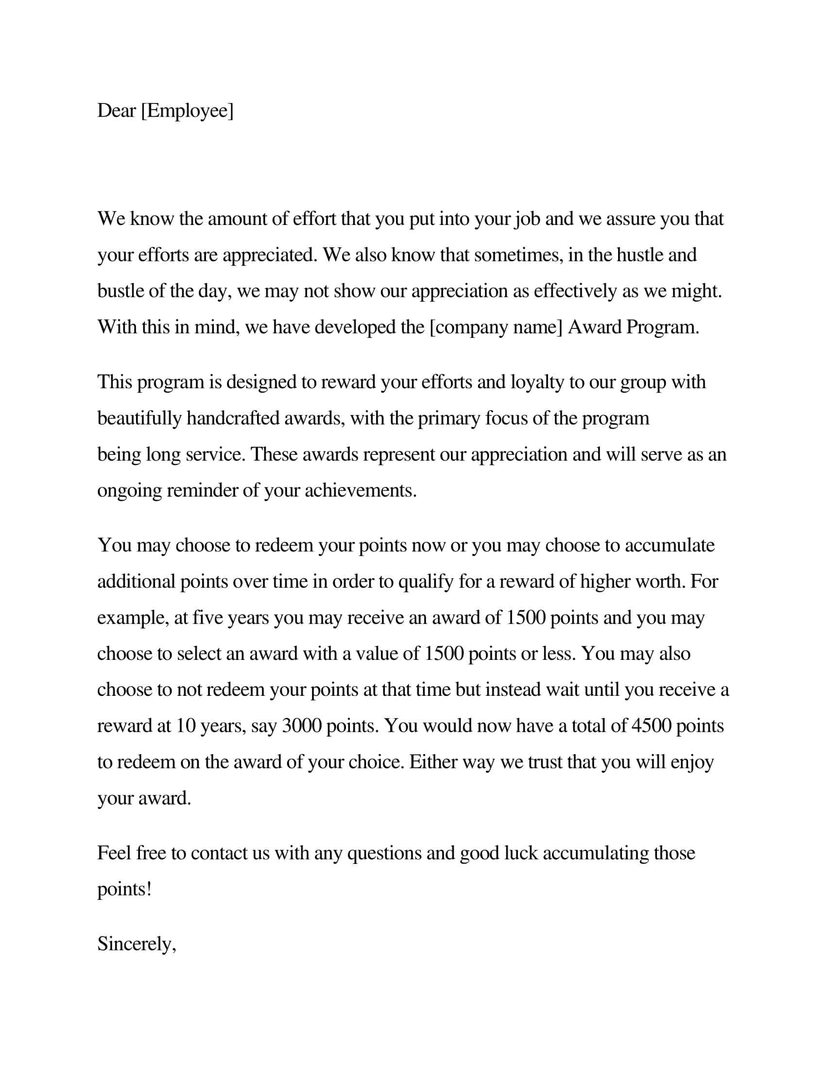 sample letter of recognition sample letter of recognition