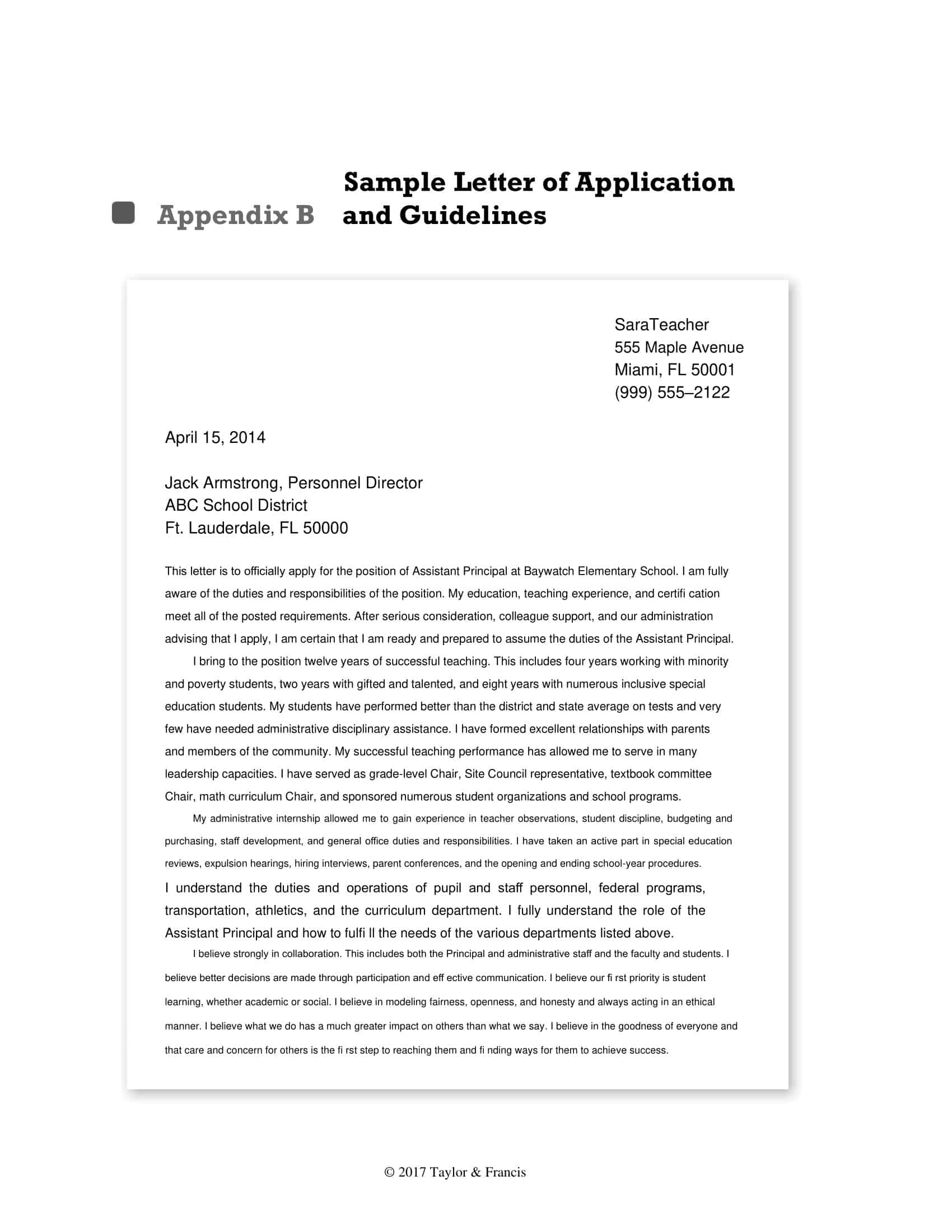 sample of job application letter sample of job application letter