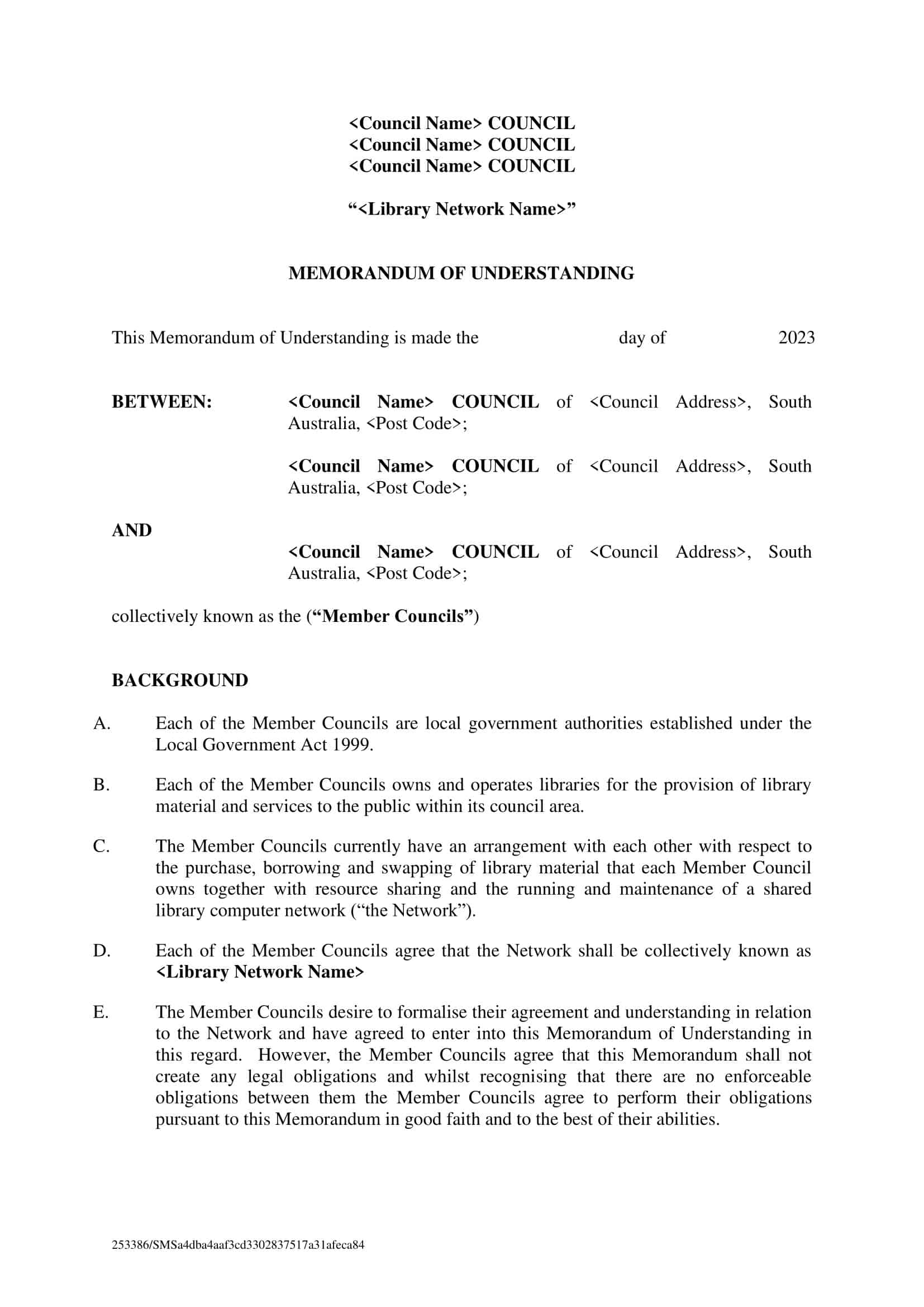 sample of memorandum of understanding sample of memorandum of understanding