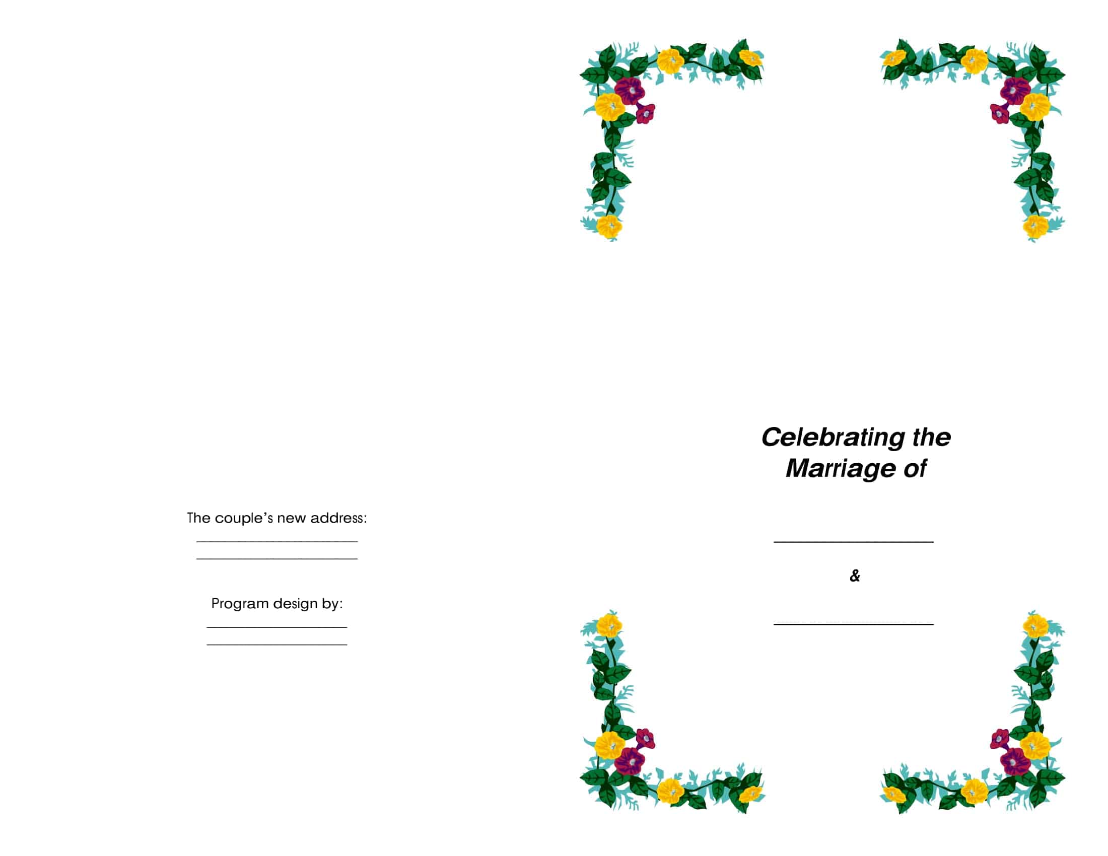 sample of wedding program sample of wedding program