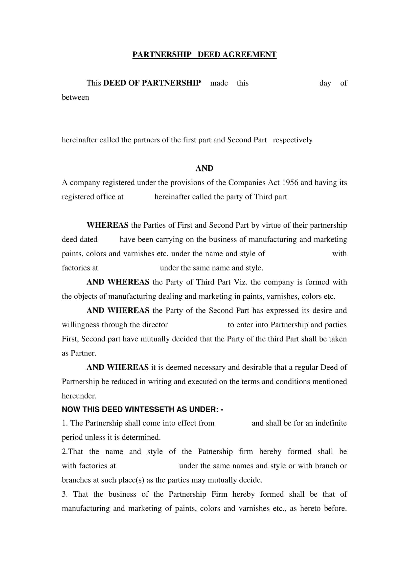 sample partnership agreement pdf sample partnership agreement pdf