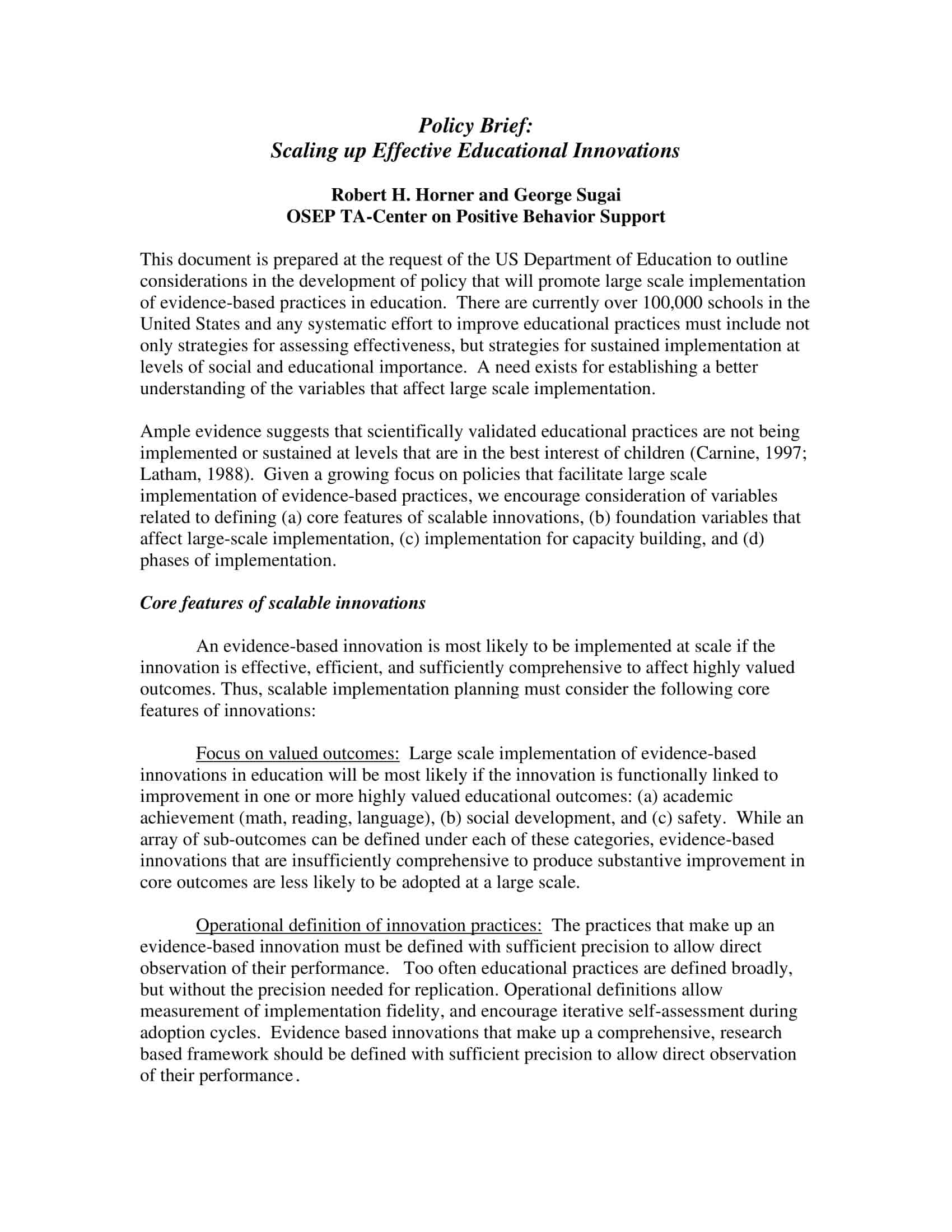 sample policy brief sample policy brief