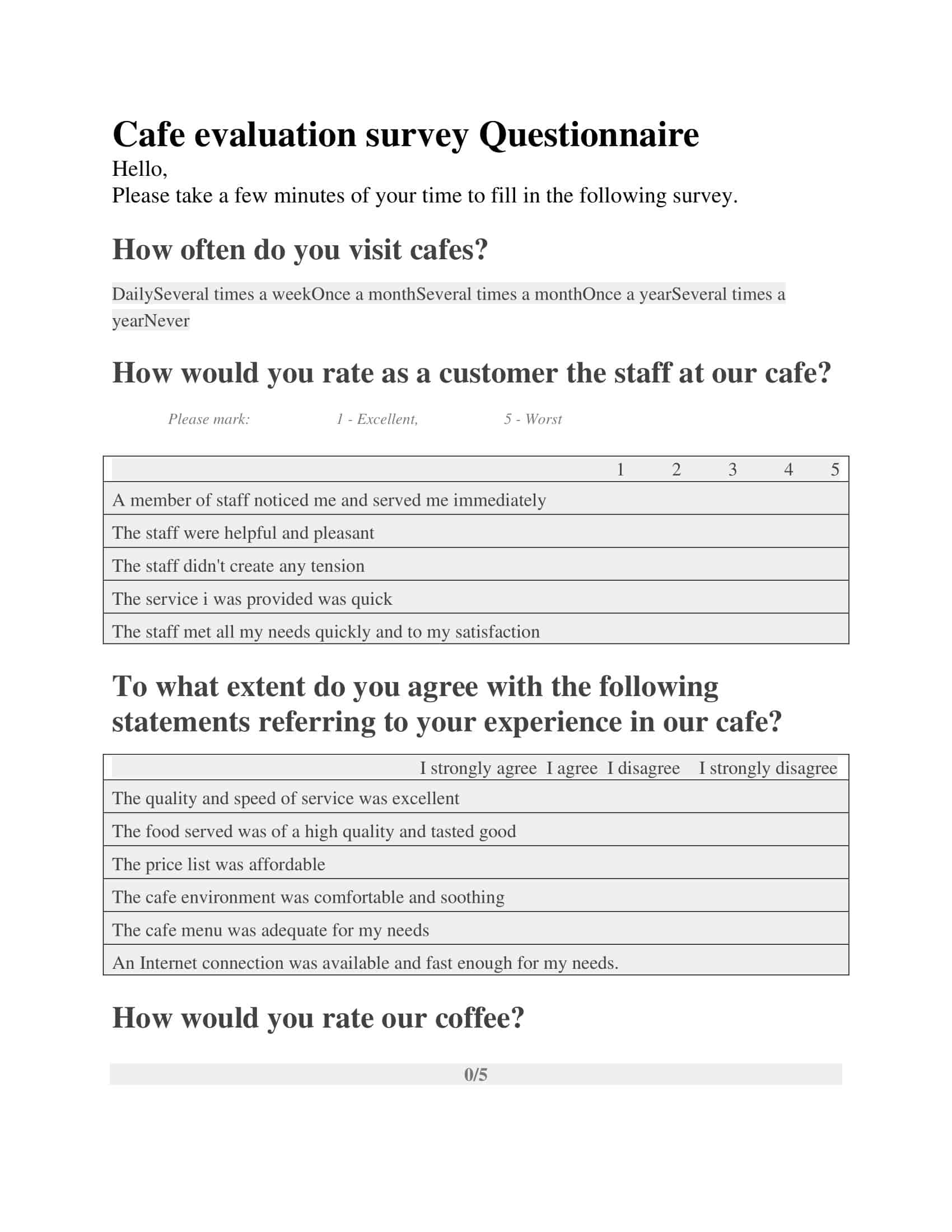 sample questionnaire for students sample questionnaire for students