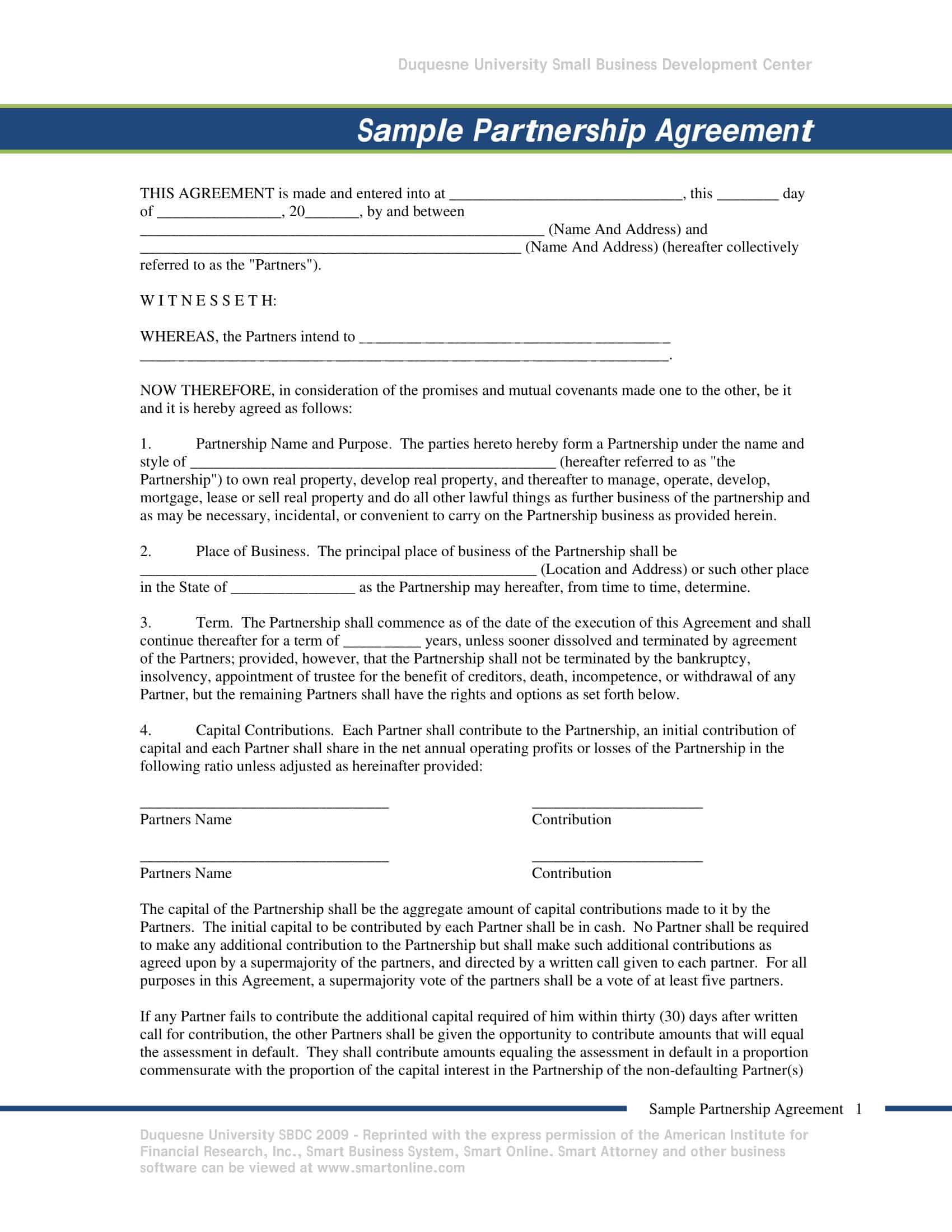 sample real estate partnership agreement pdf sample real estate partnership agreement pdf