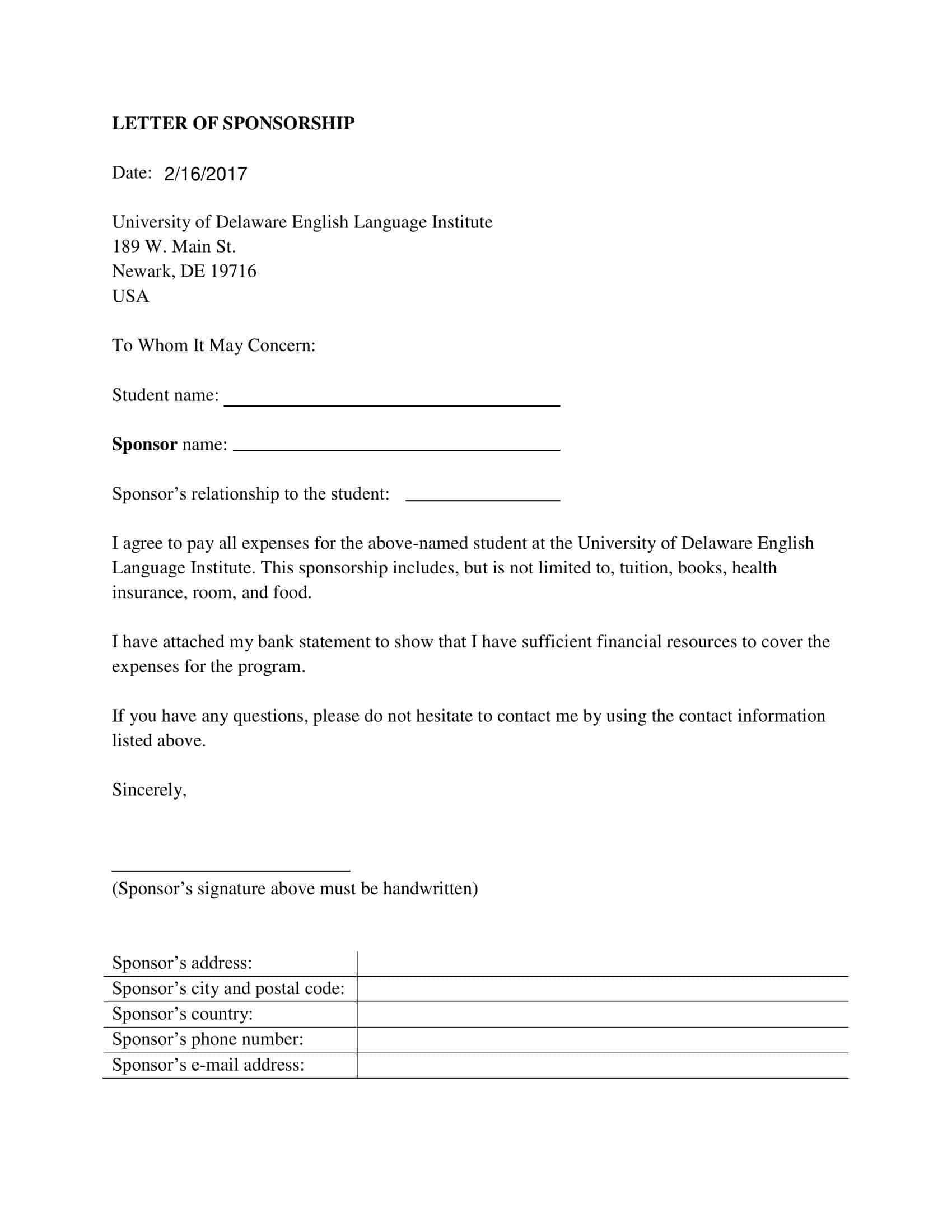 sample sponsorship request letter pdf sample sponsorship request letter pdf