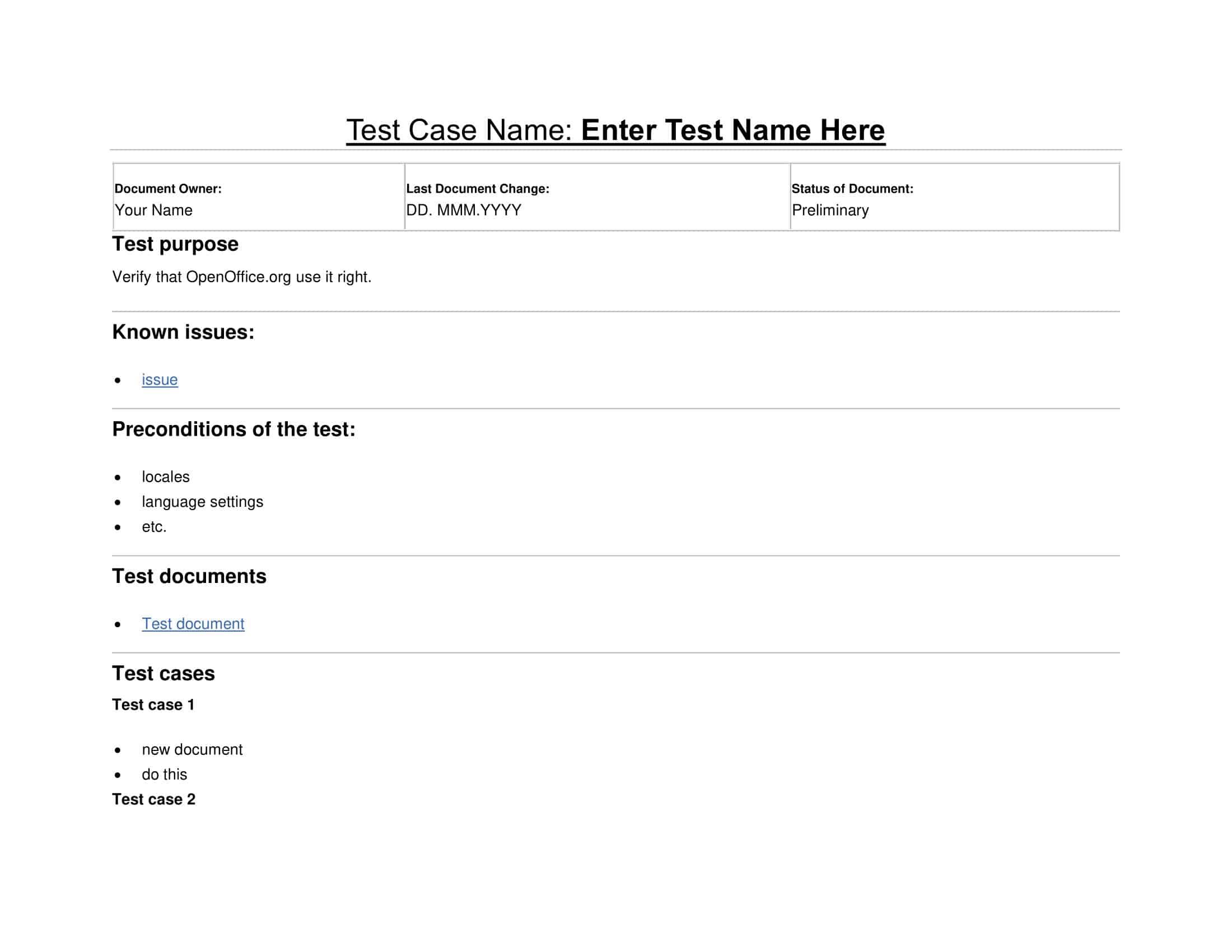 Free Printable Test Case Templates [Word, Excel, PDF] image.