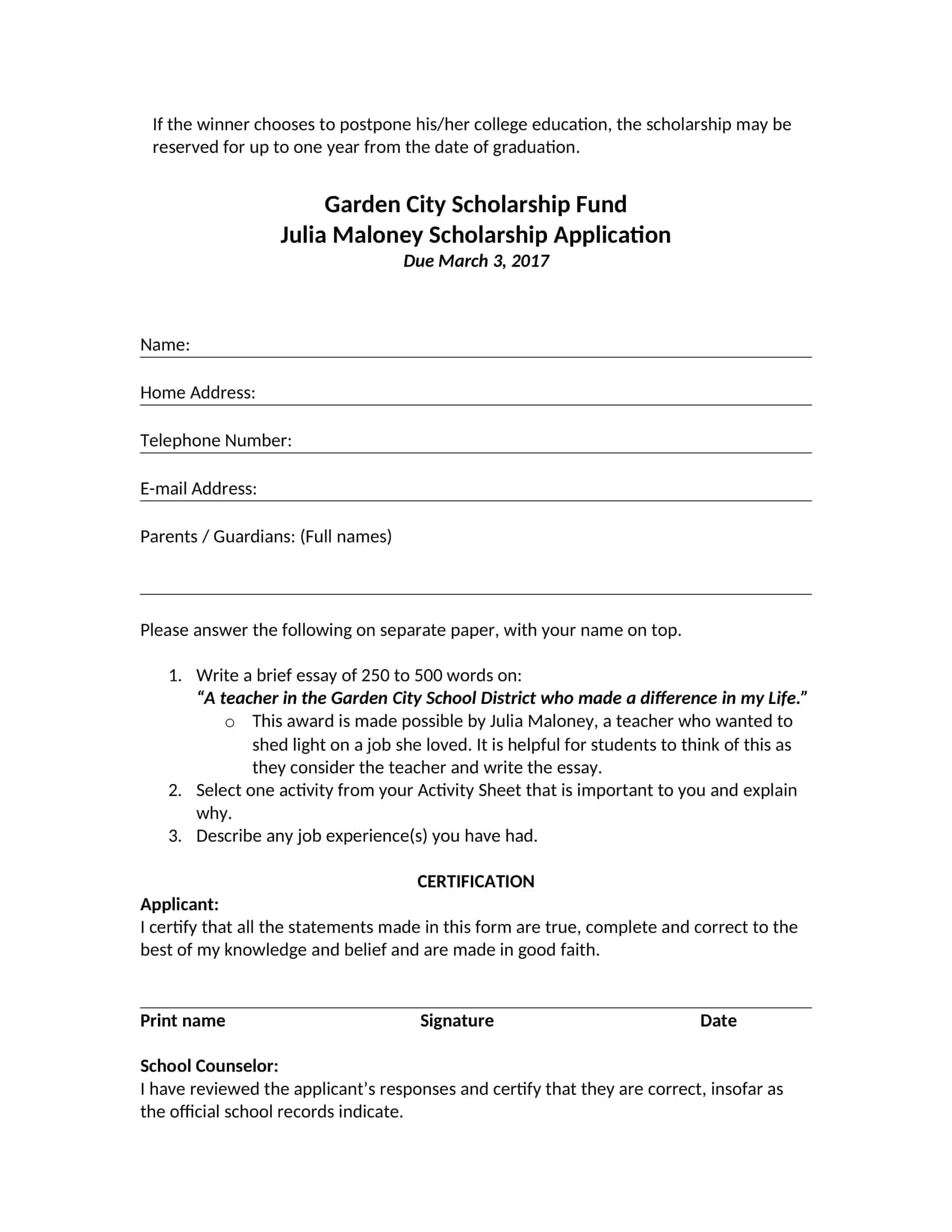 scholarship applications examples scholarship applications examples