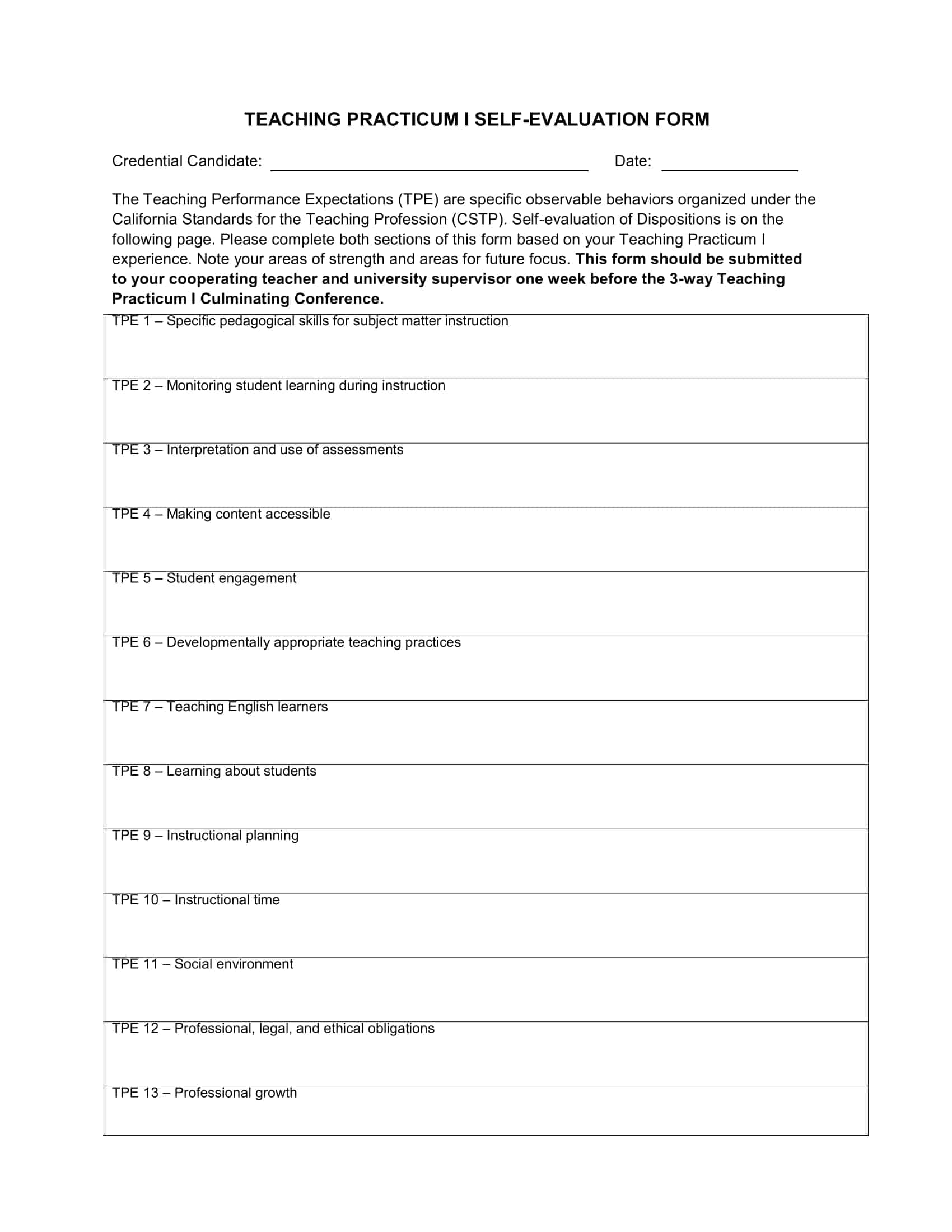 self evaluations examples self evaluations examples