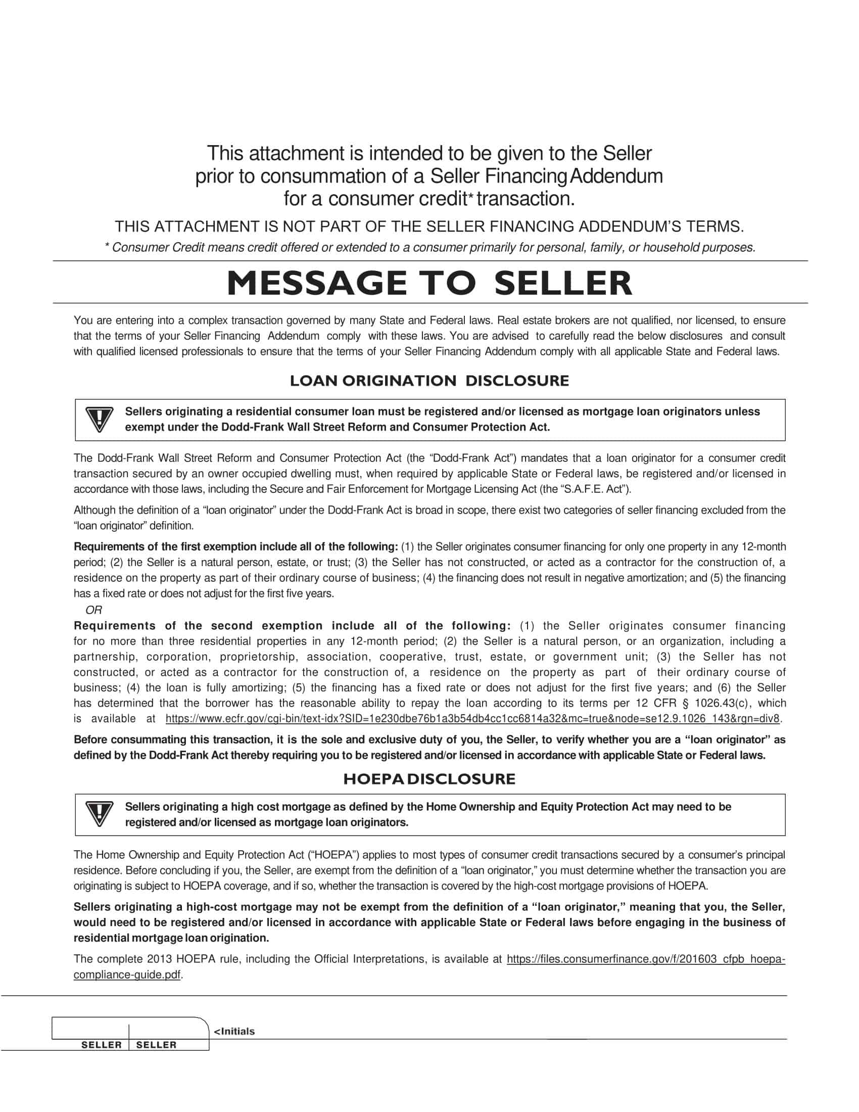 seller financing addendum example seller financing addendum example