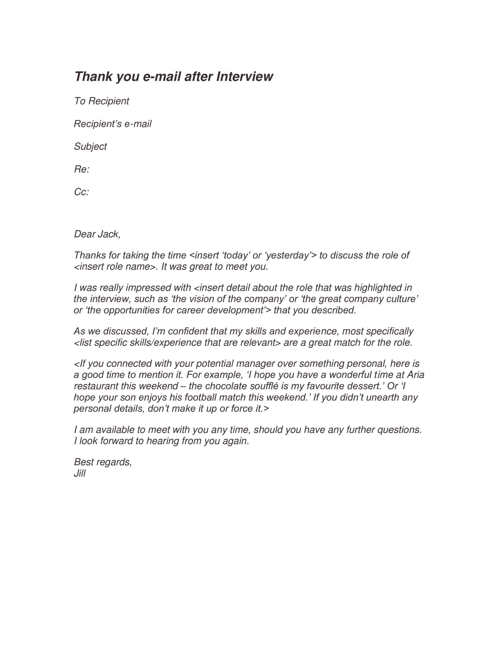 send thank you email after interview send thank you email after interview