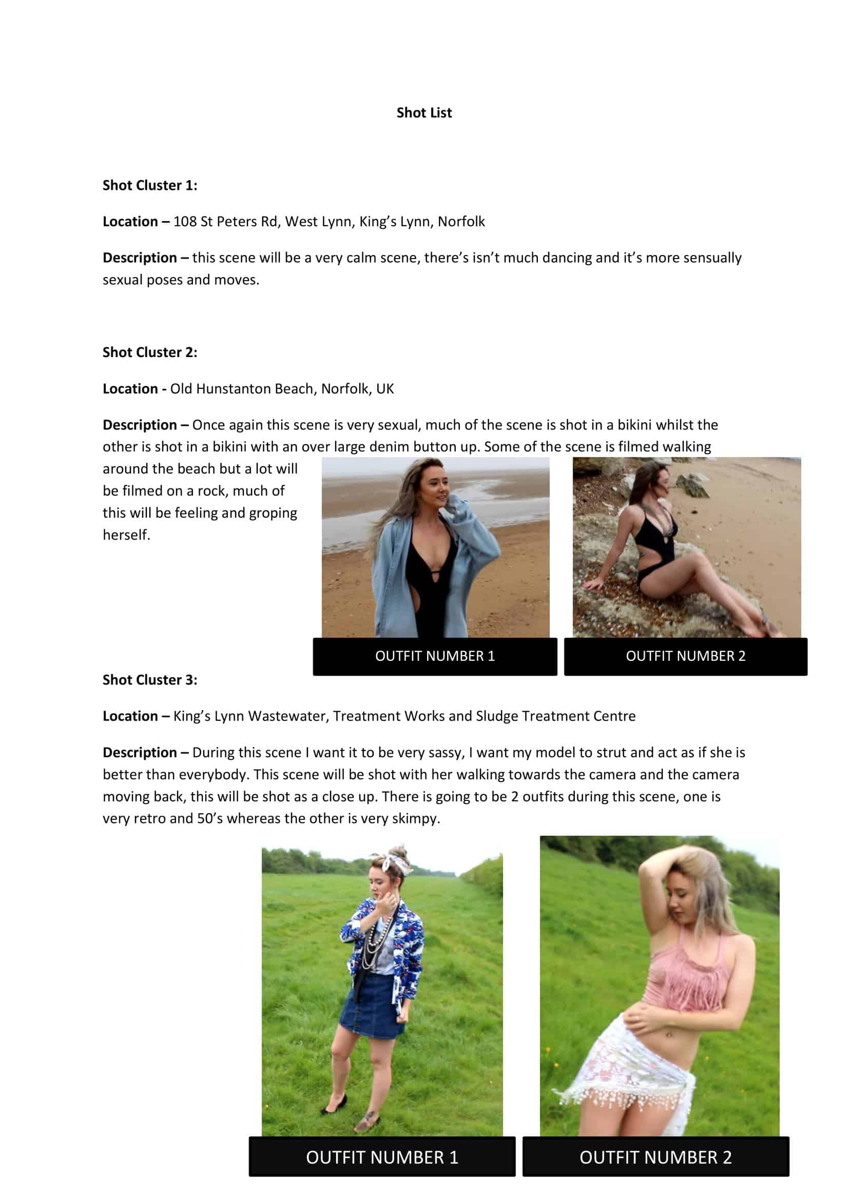 shot list template for film shot list template for film