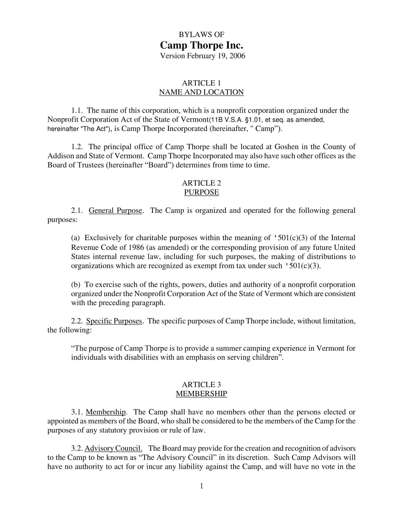 simple corporate bylaws simple corporate bylaws