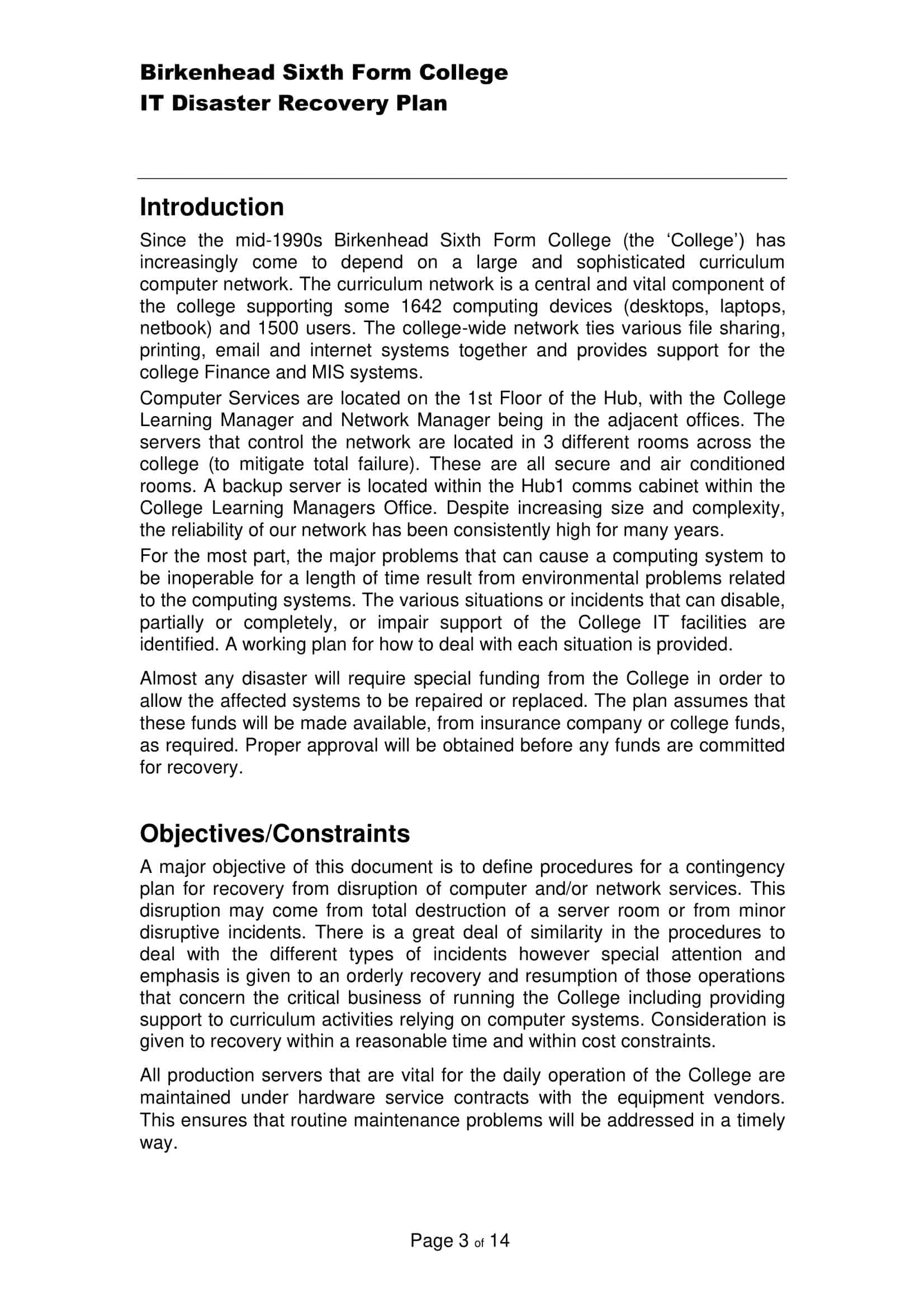 simple disaster recovery plan template simple disaster recovery plan template