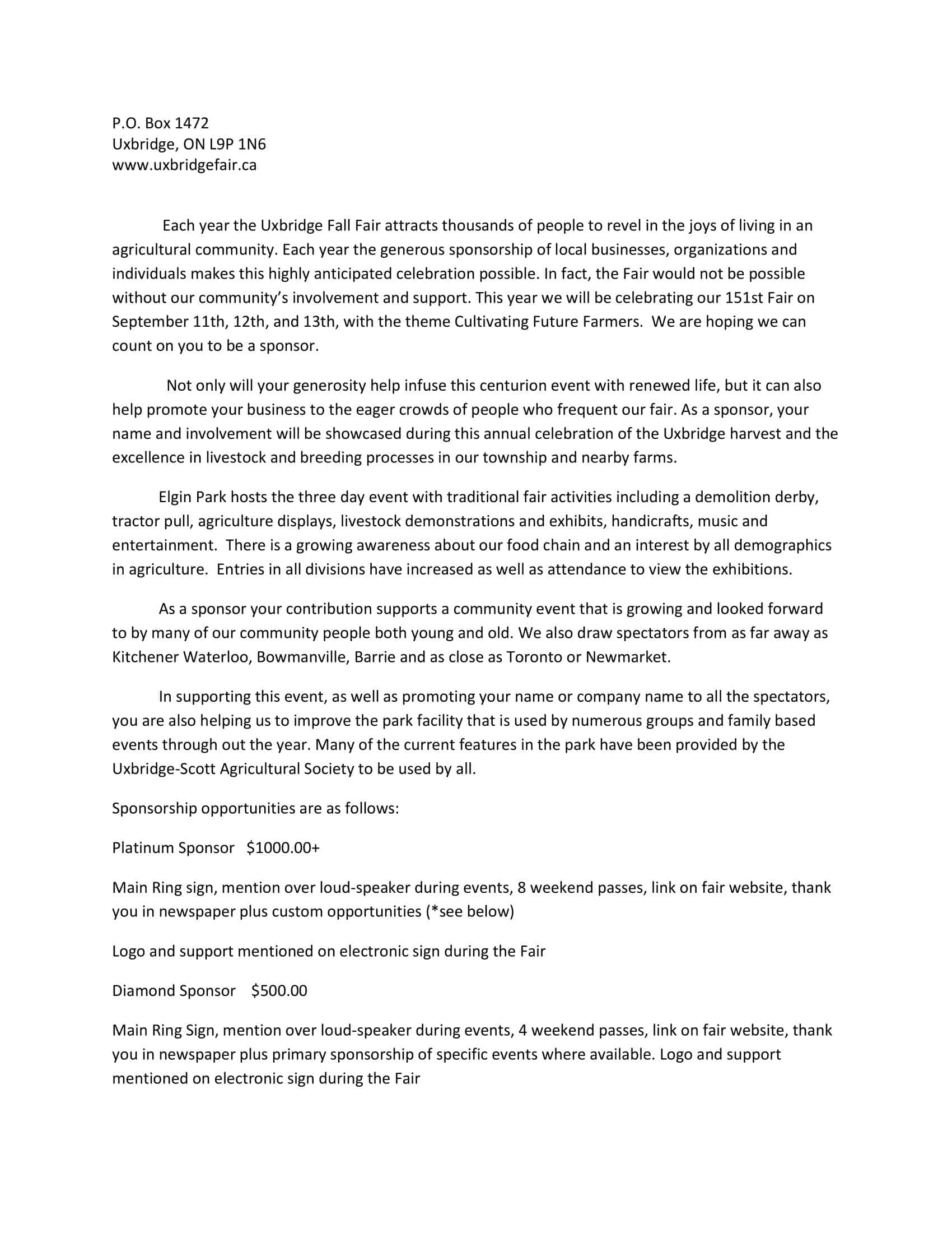 sponsorship letter for a student sponsorship letter for a student