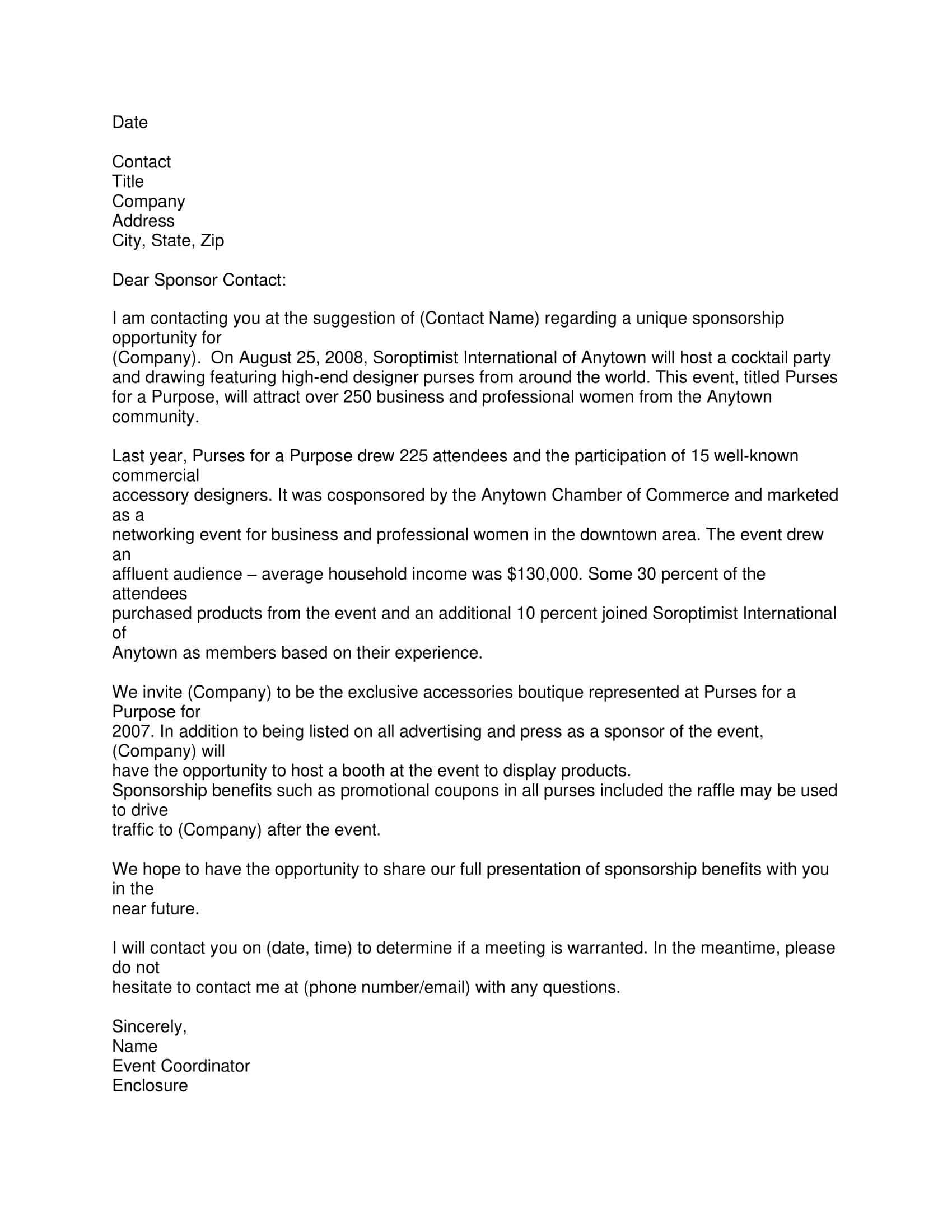 sponsorship letter for sponsorship letter for