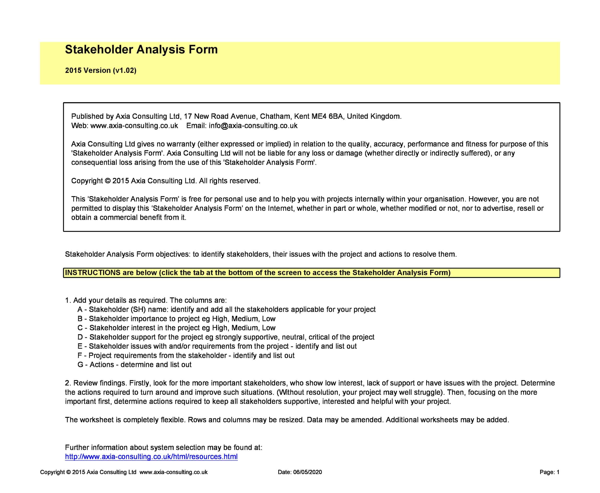 stakeholder analysis employees stakeholder analysis employees