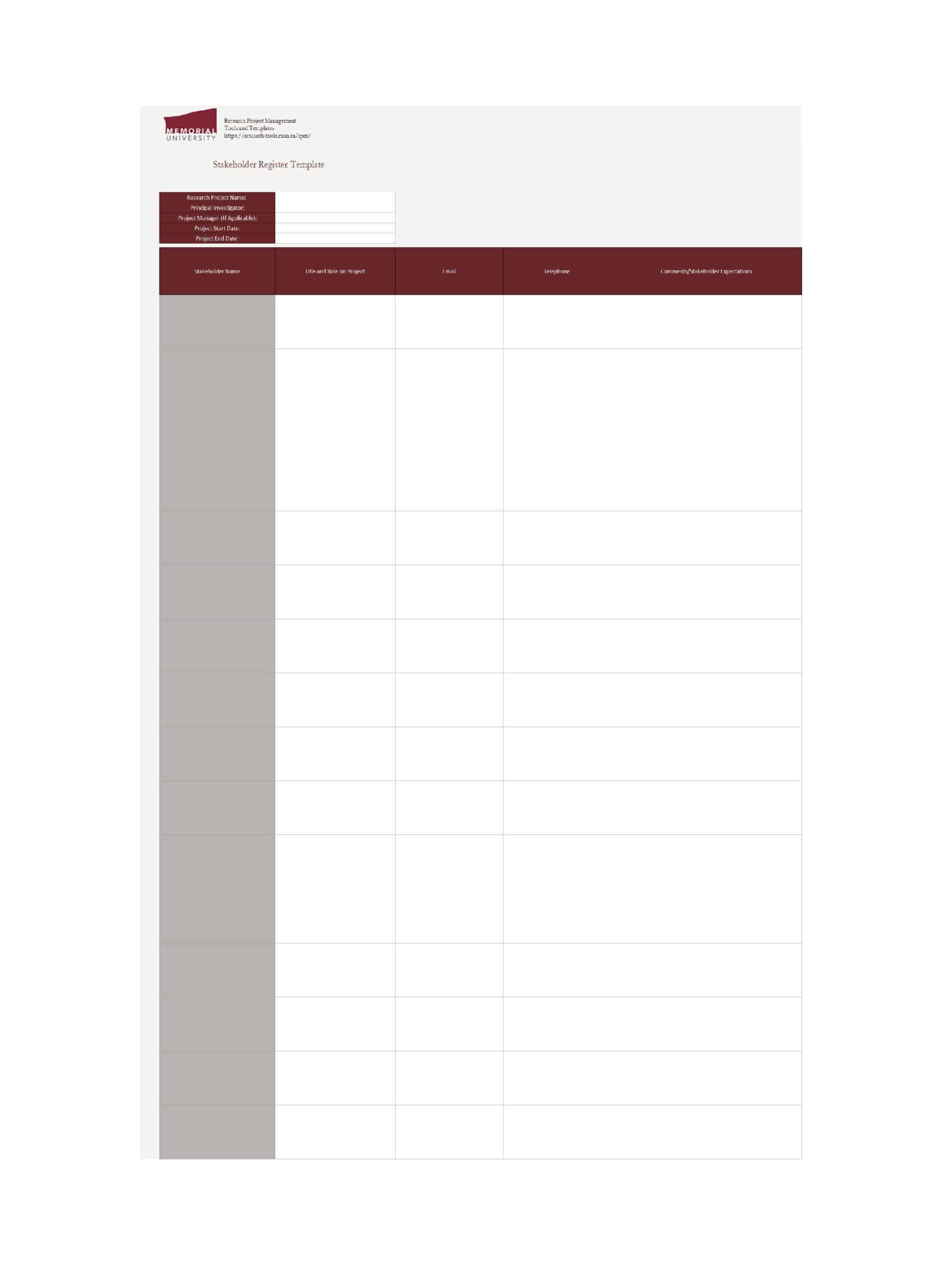 stakeholders analysis template stakeholders analysis template