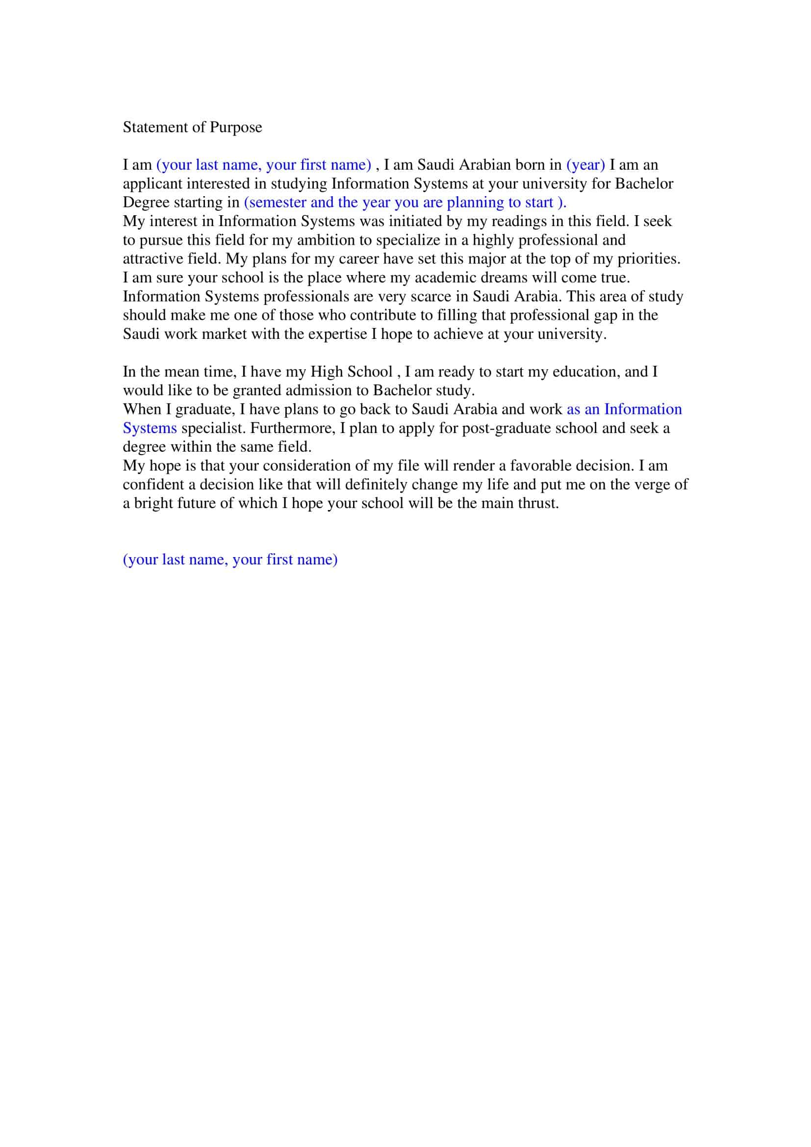 statement of purpose formatting statement of purpose formatting