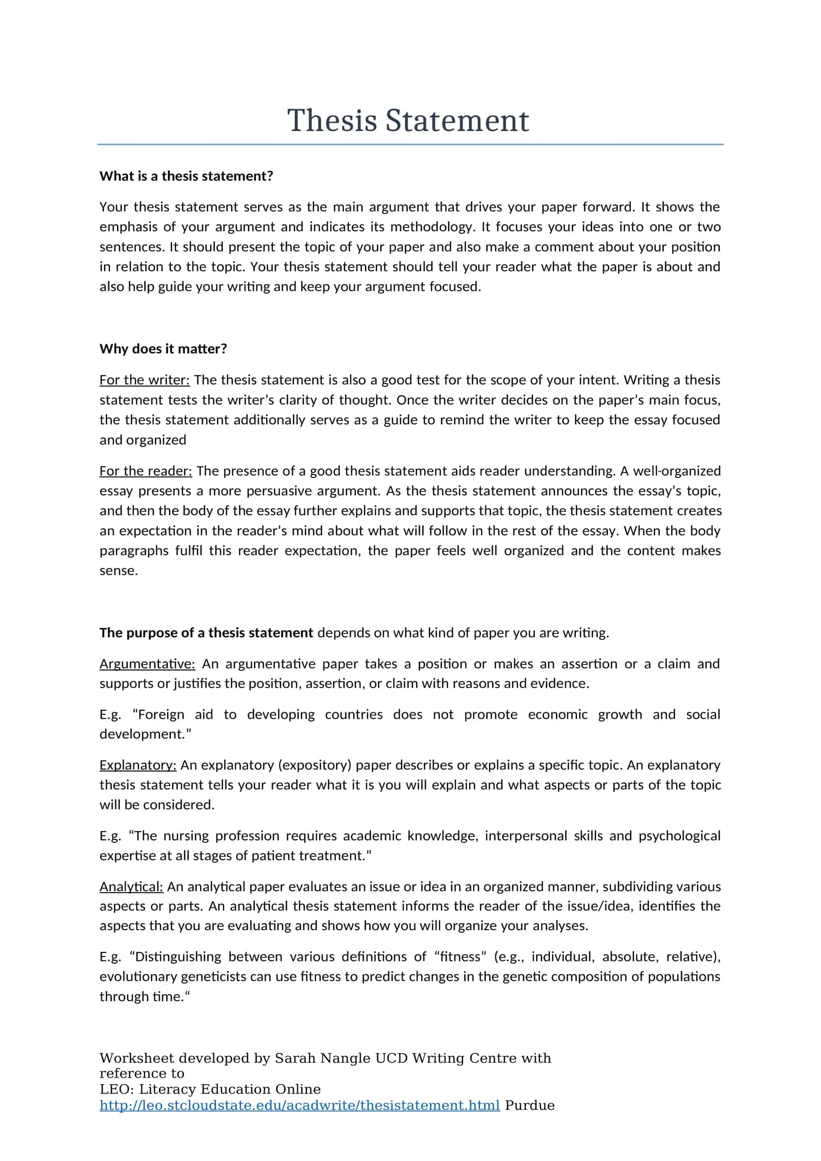 statement thesis example statement thesis example