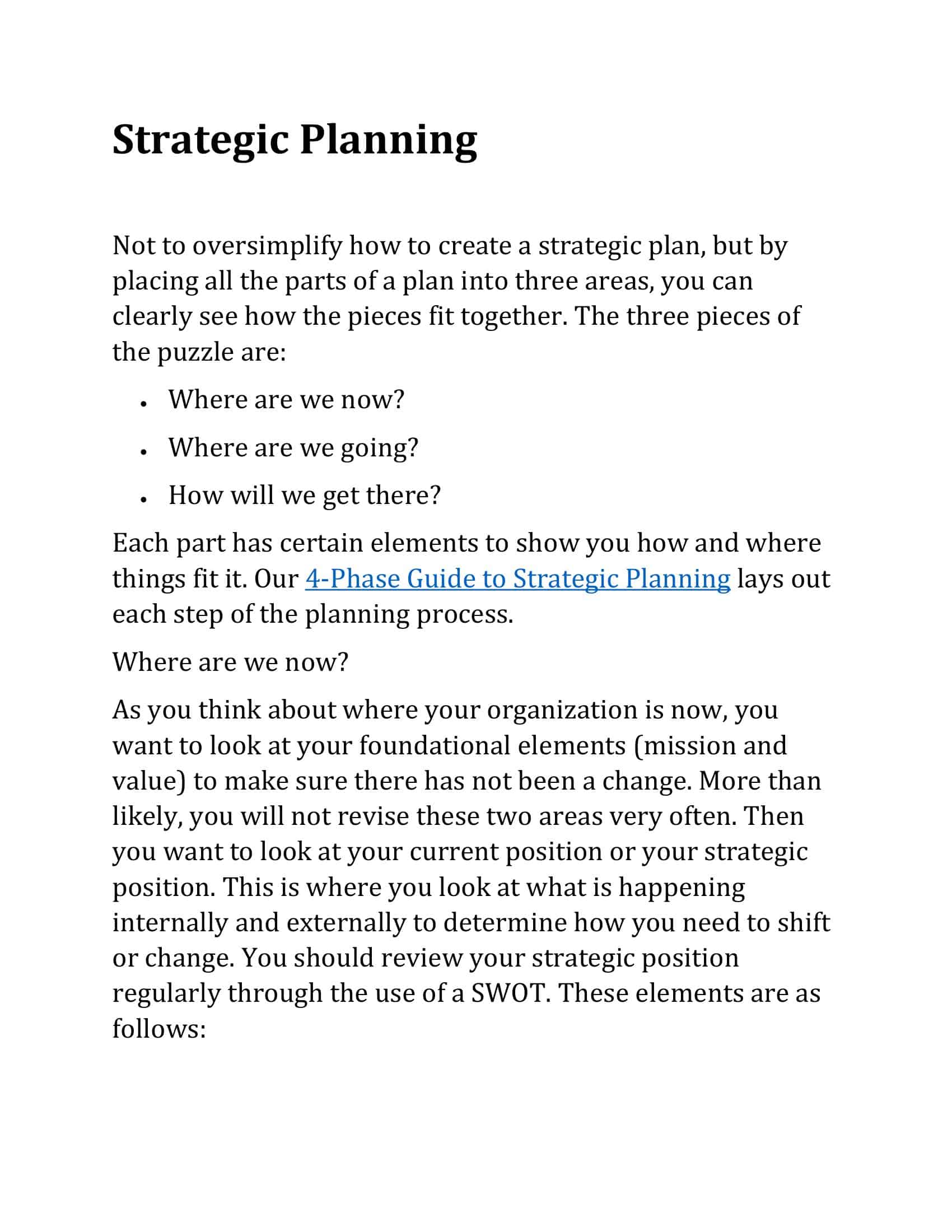 strategic plan template strategic plan template
