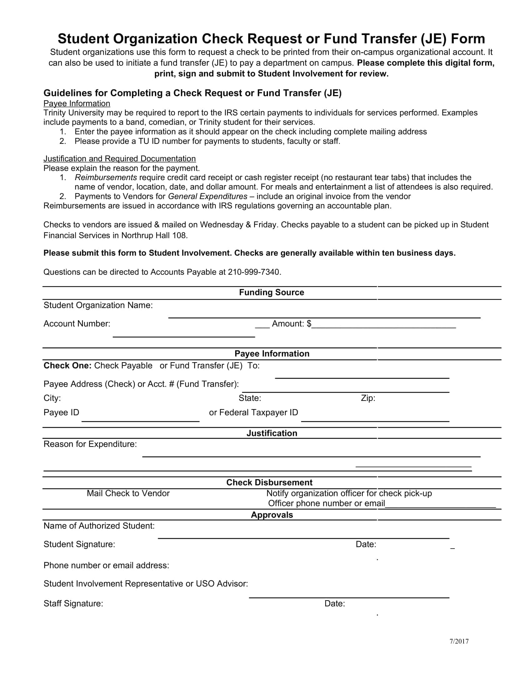 student check request form student check request form