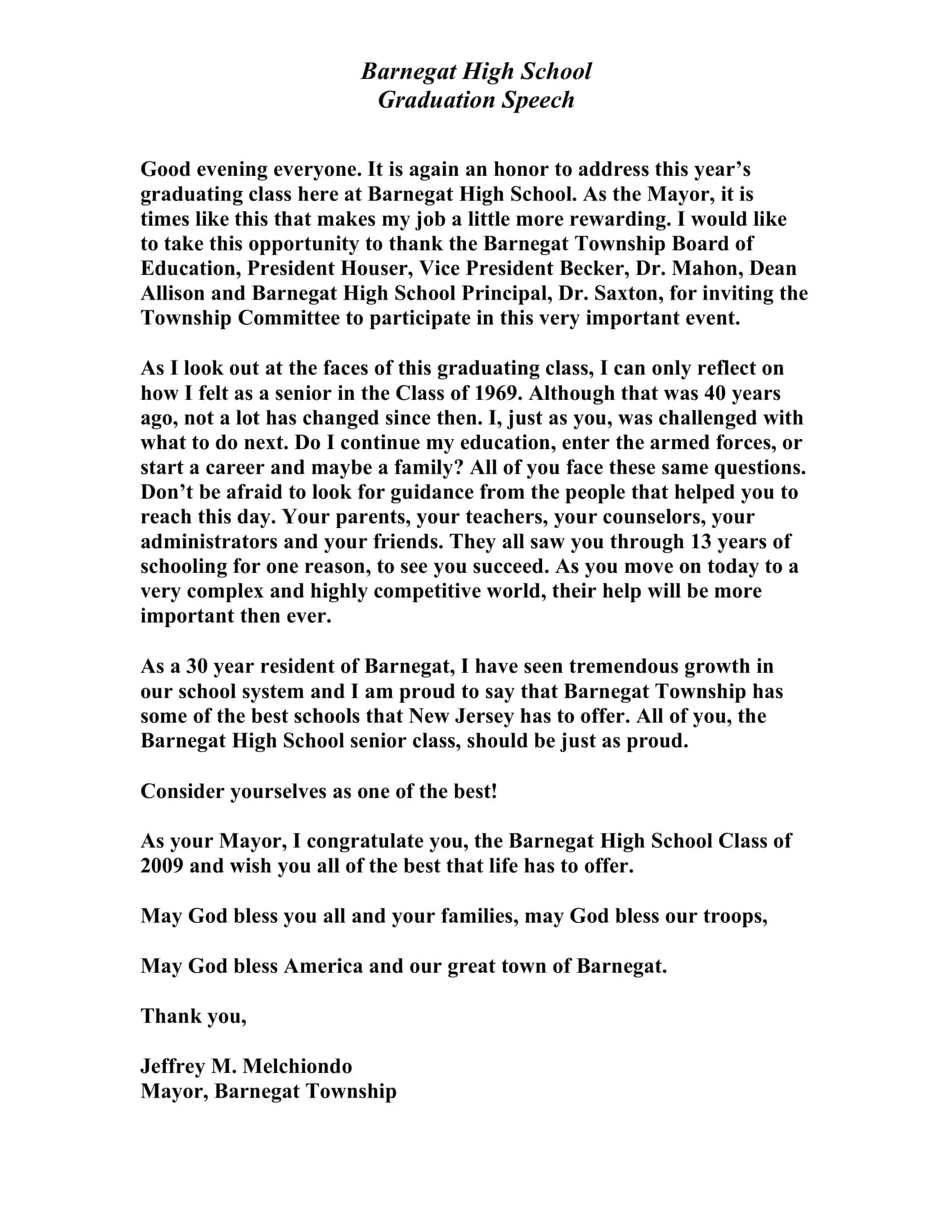 student graduation speech student graduation speech