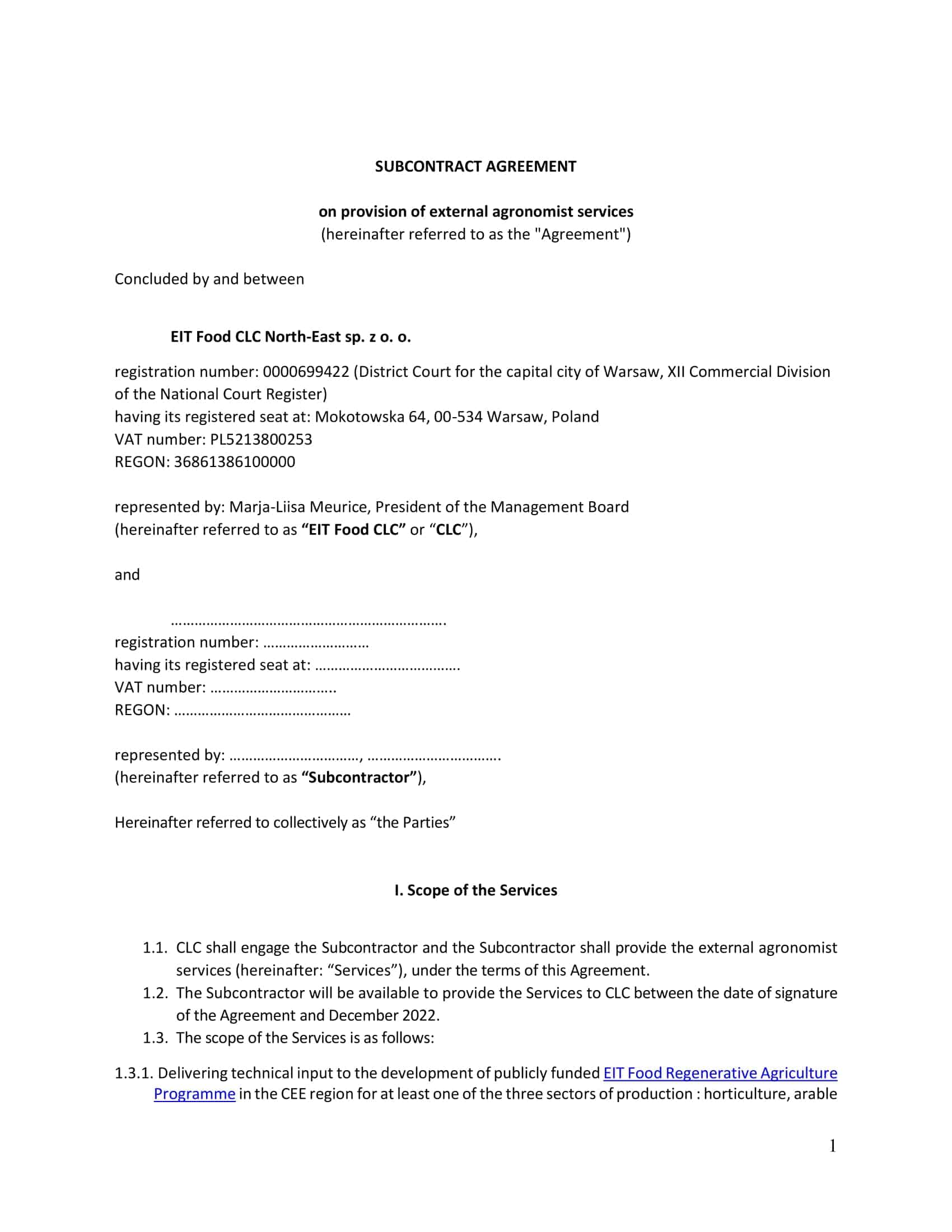 subcontractor non compete agreement subcontractor non compete agreement