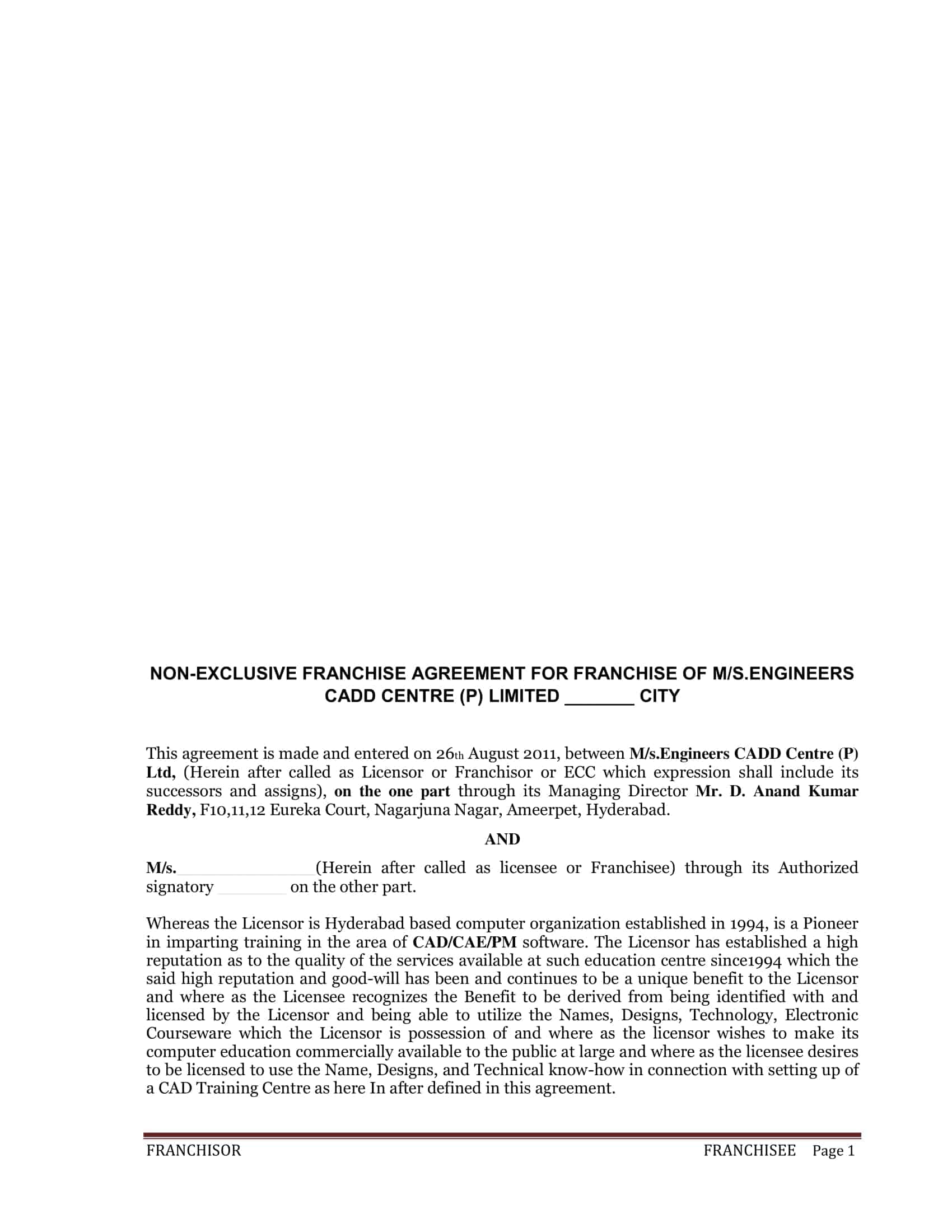 subway franchise agreement subway franchise agreement