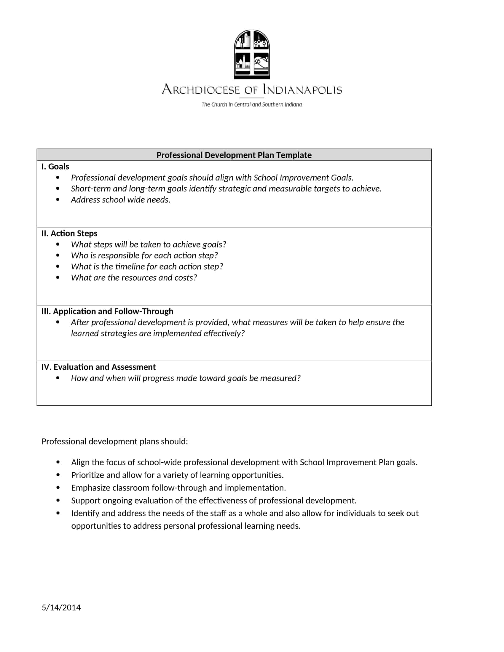 teacher professional development plan example teacher professional development plan example
