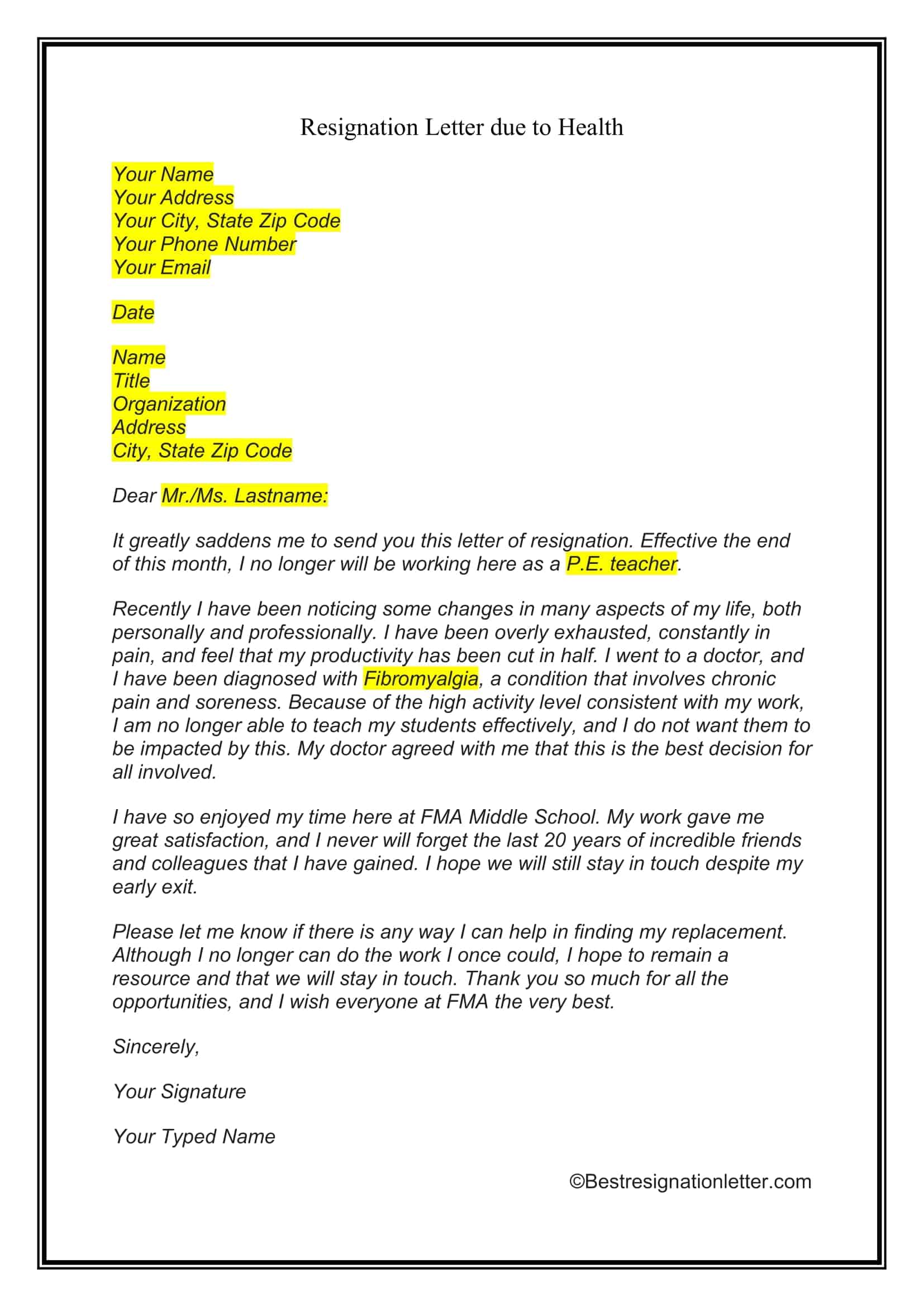 teacher resignation letter to principal teacher resignation letter to principal