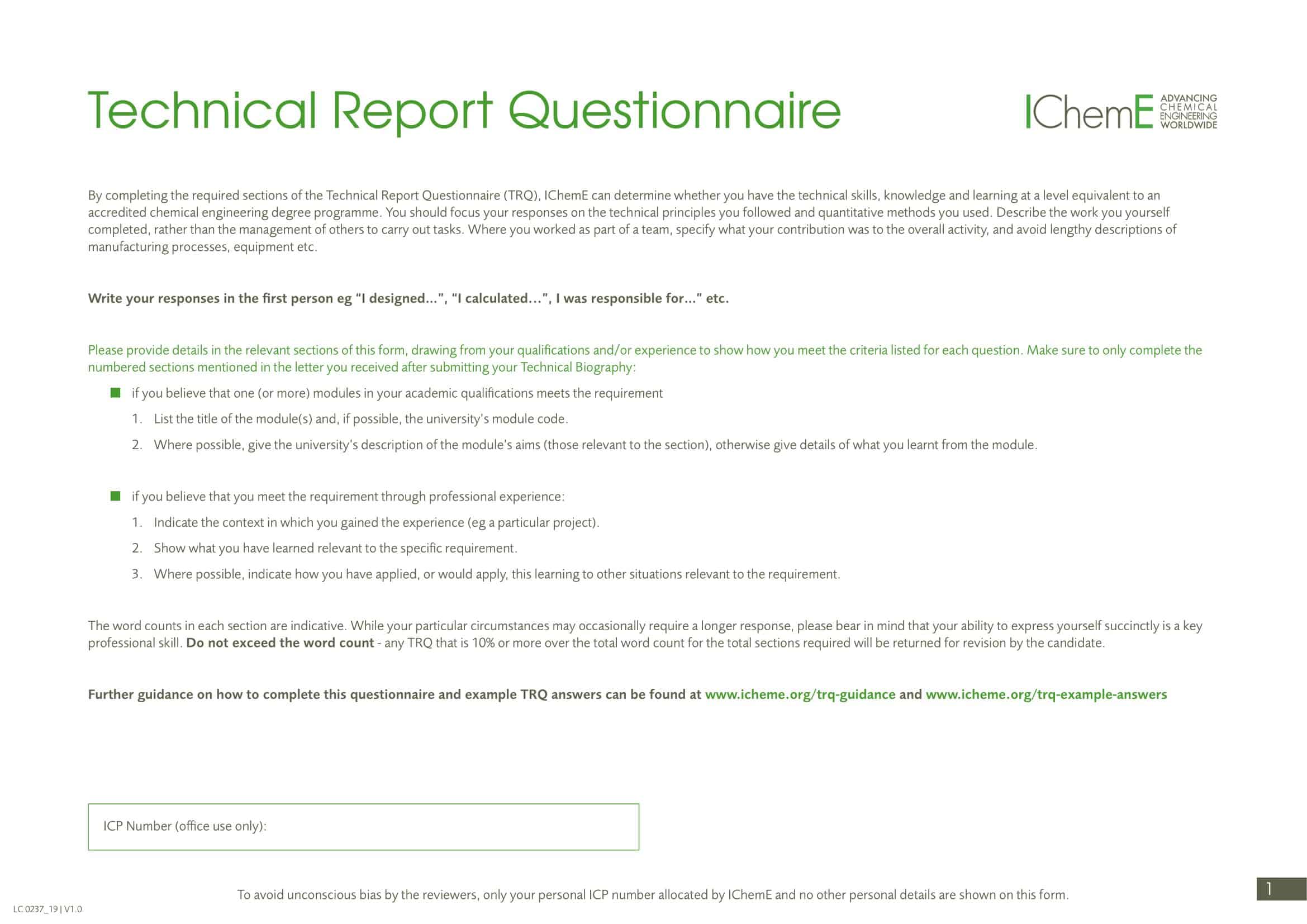 Free Printable Technical Report Templates [Word, PDF, Excel] Example
