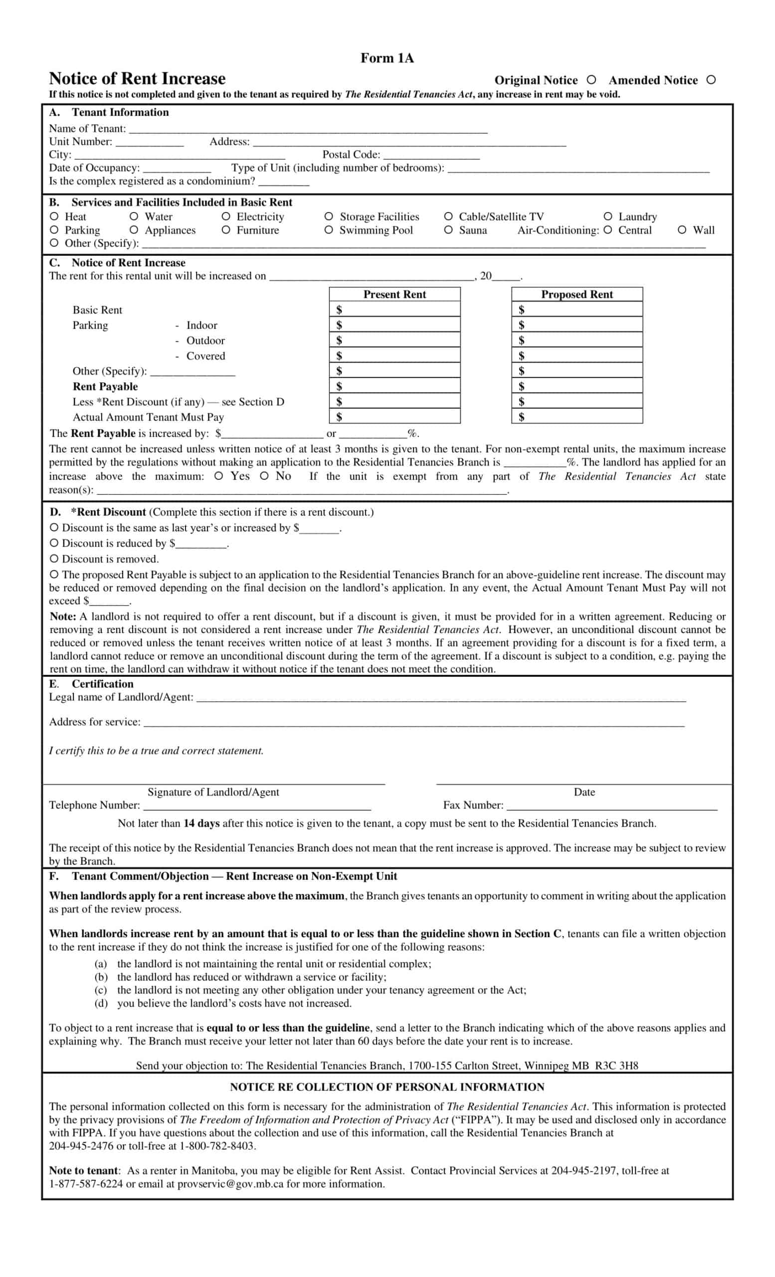 template letter for rent increase template letter for rent increase