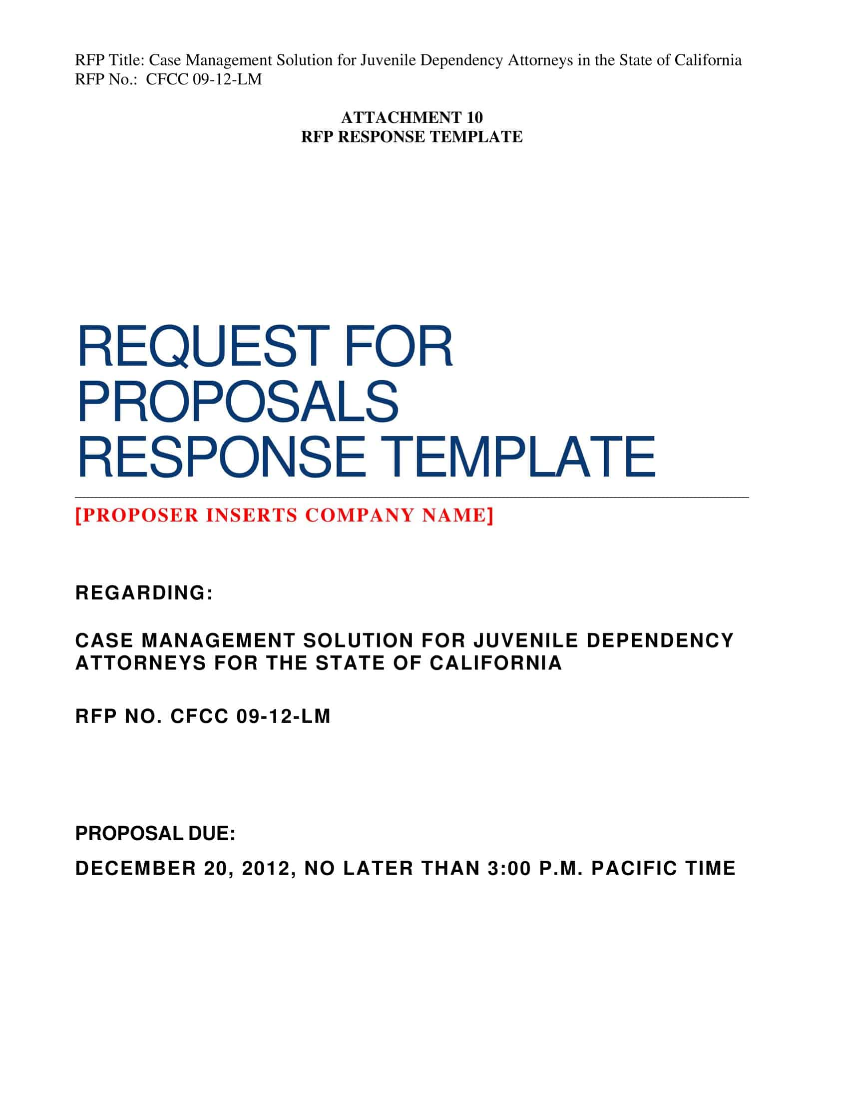 template request for proposal template request for proposal