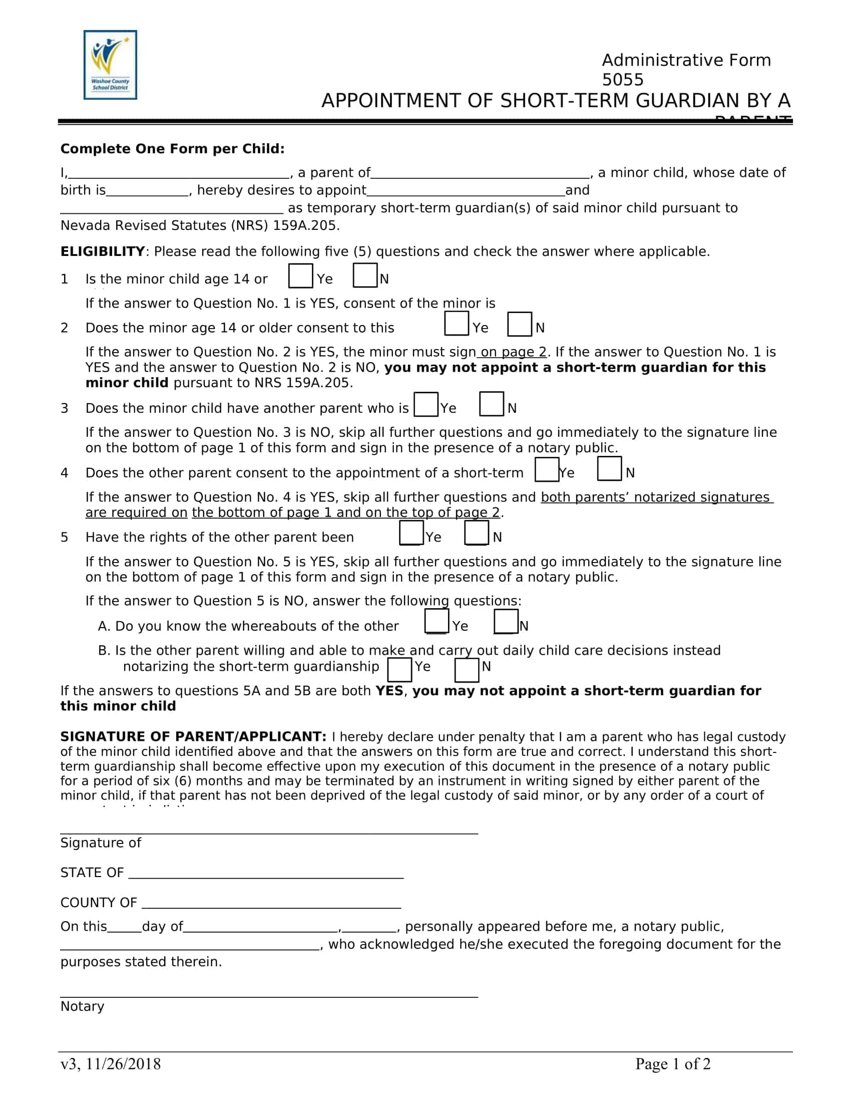 temporary guardianship form maryland temporary guardianship form maryland