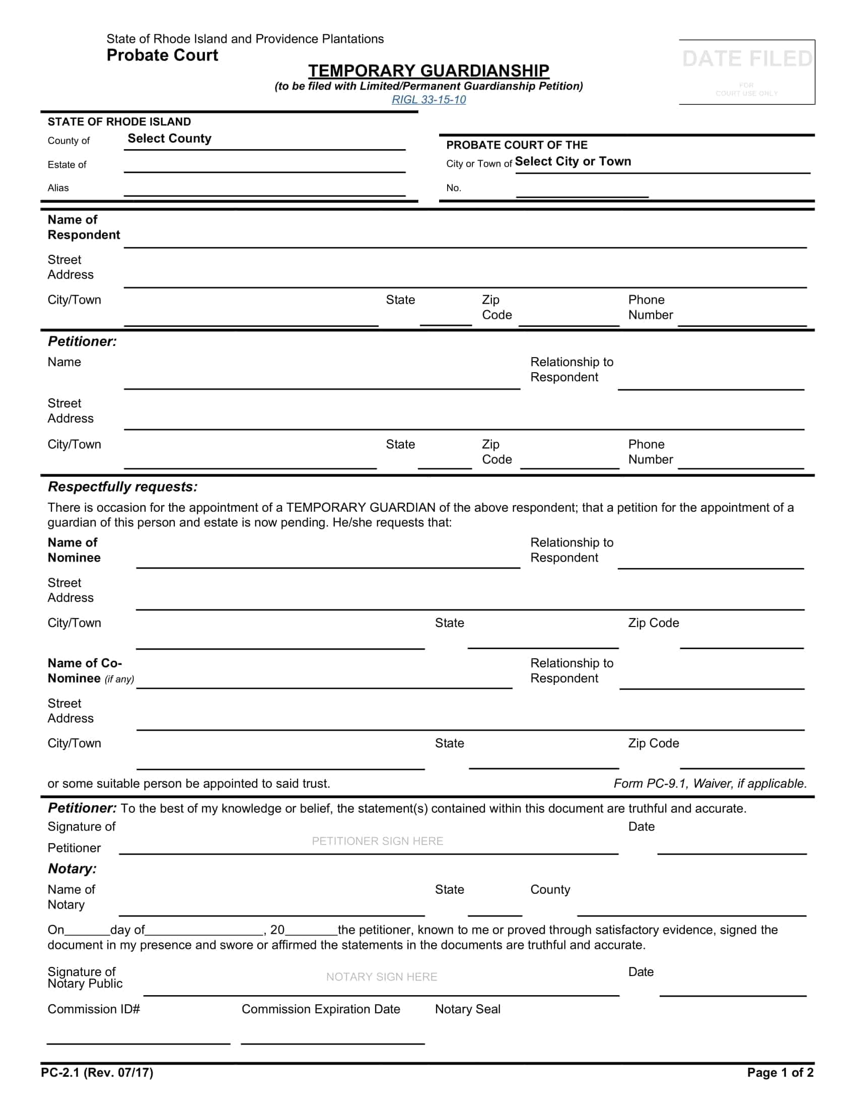 temporary guardianship form ohio temporary guardianship form ohio
