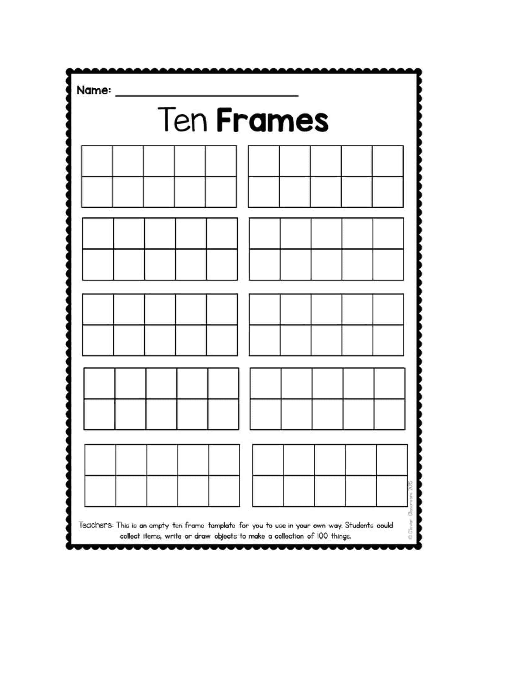 Free 10 Frame Printable Math Fun Printables For Everyone Free 10 Frame Printable Math Fun Printables For Everyone