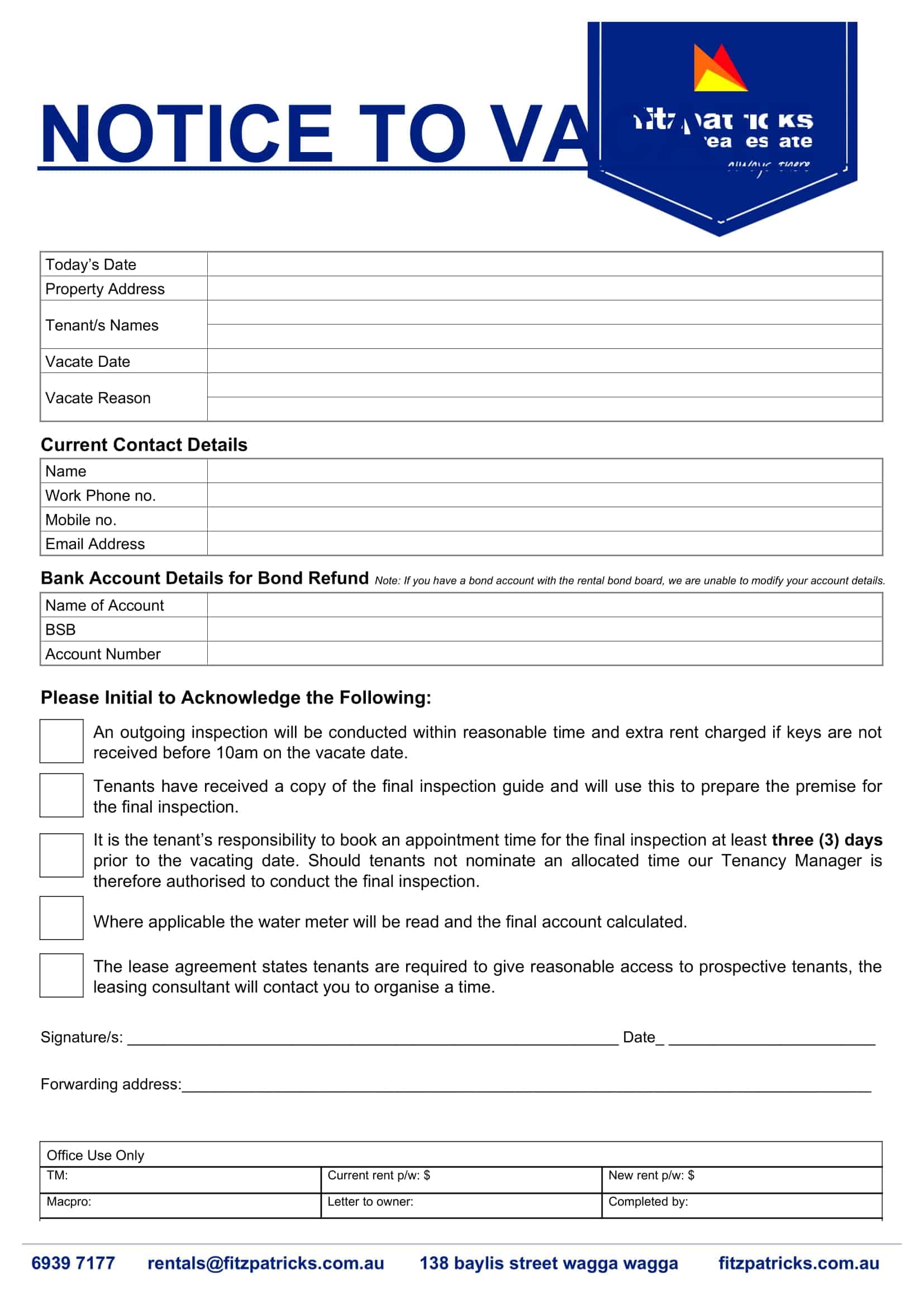 tenant notice to vacate letter tenant notice to vacate letter