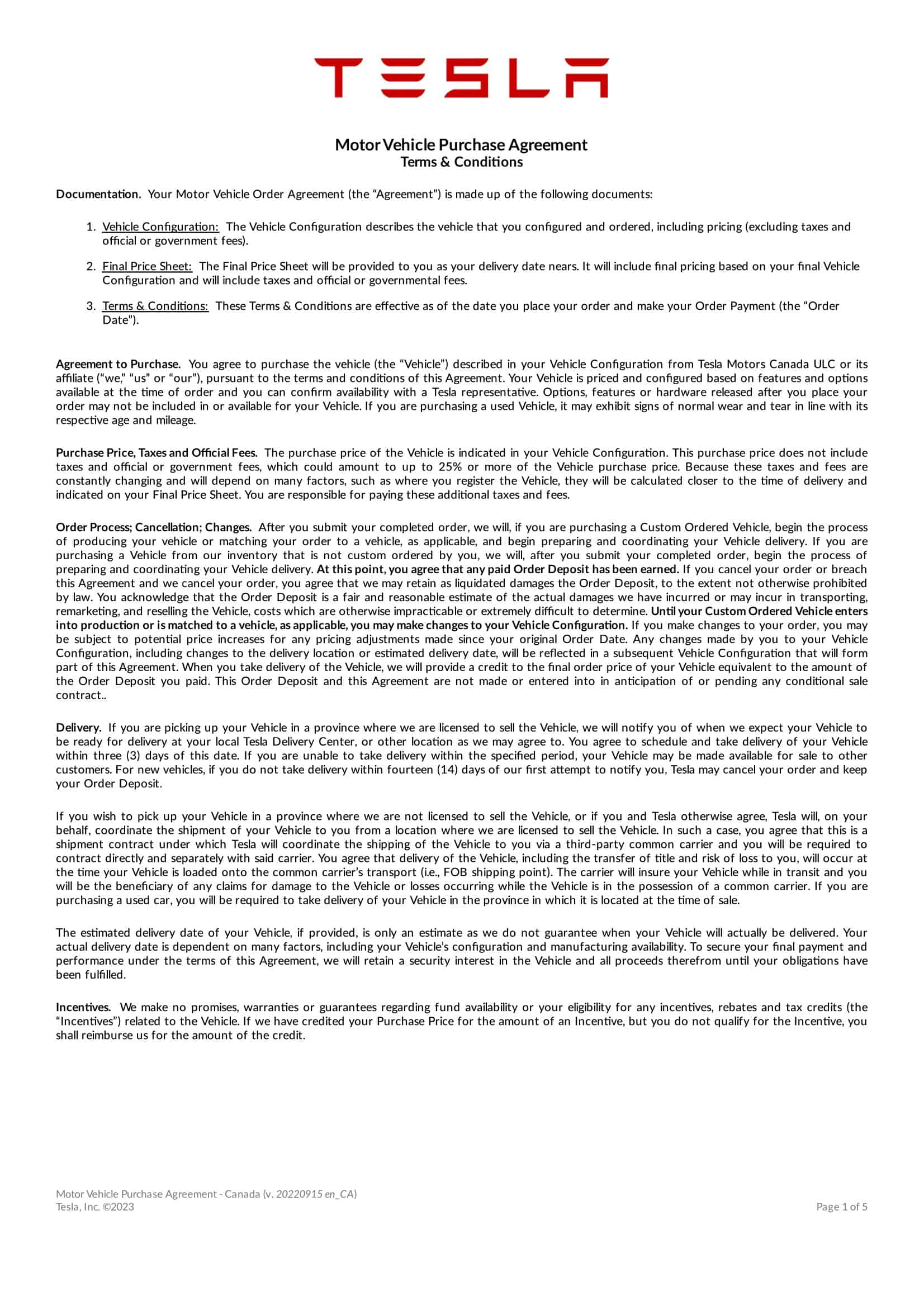 tesla vehicle purchase agreement tesla vehicle purchase agreement