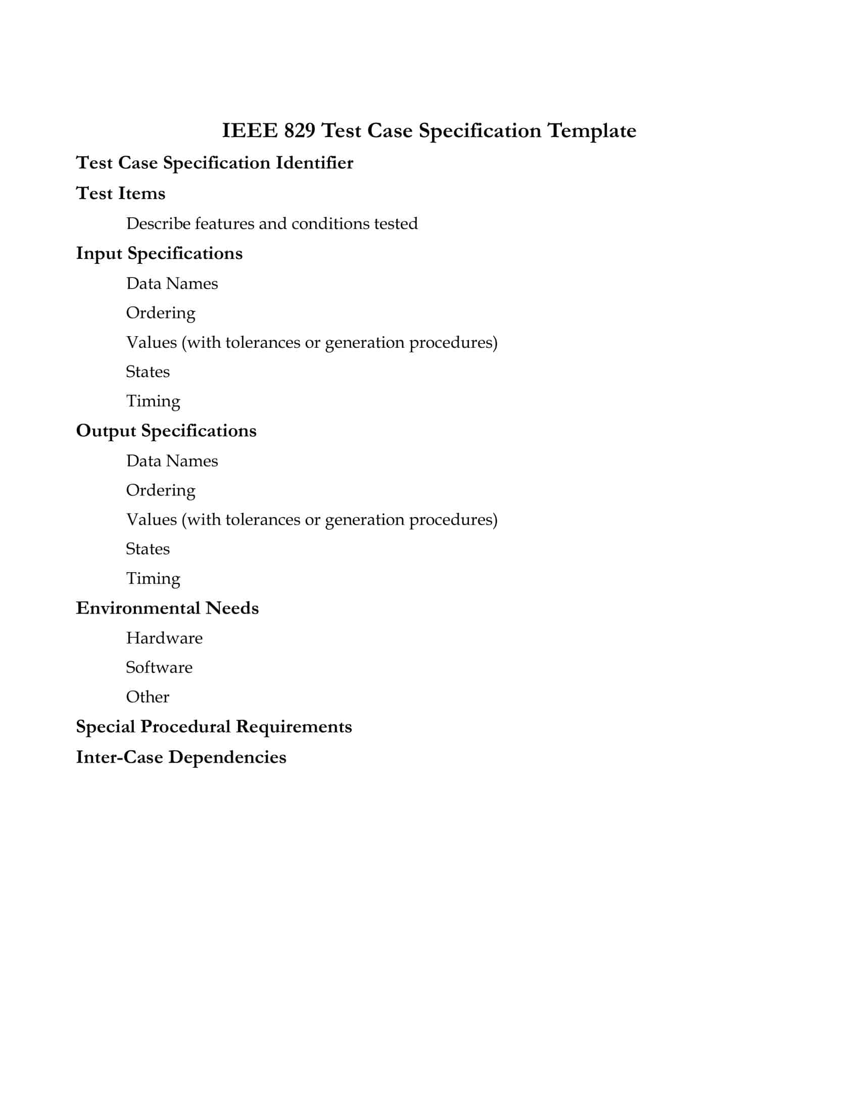 test cases template test cases template