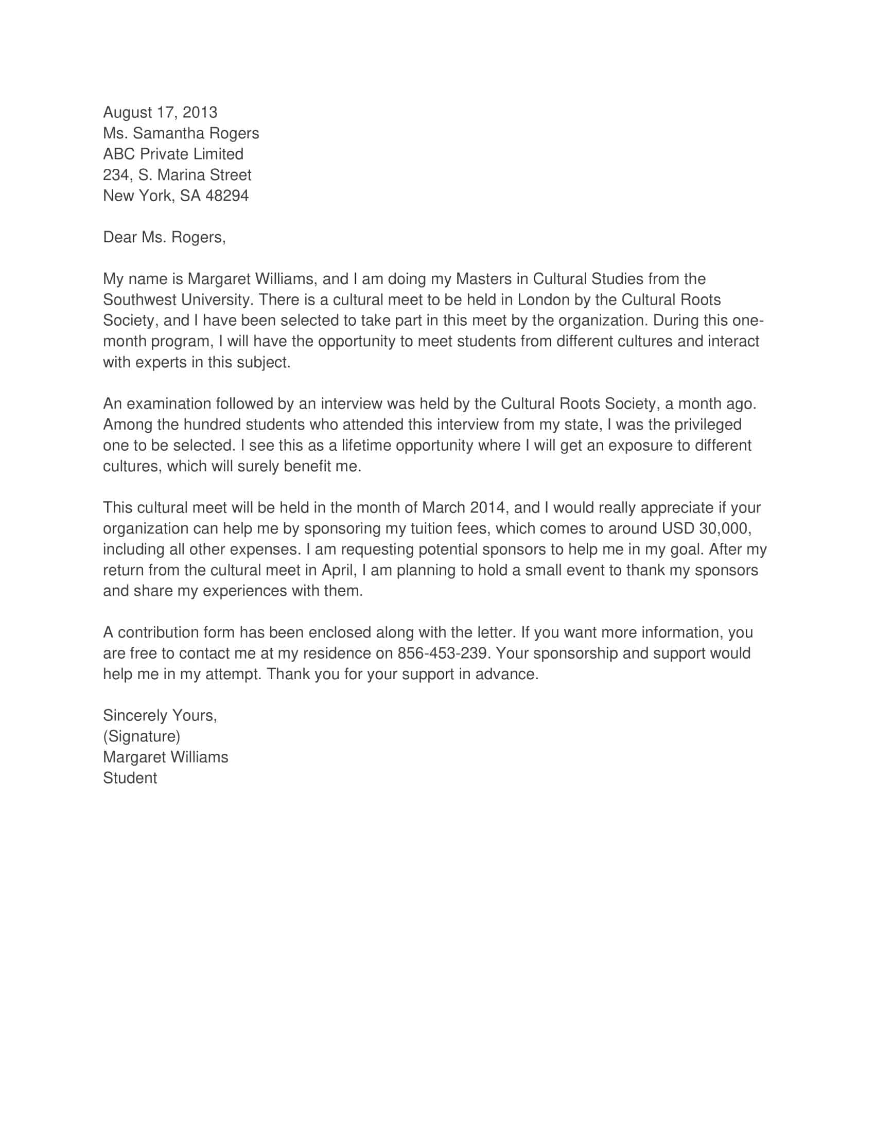 thank you letter for sponsorship thank you letter for sponsorship