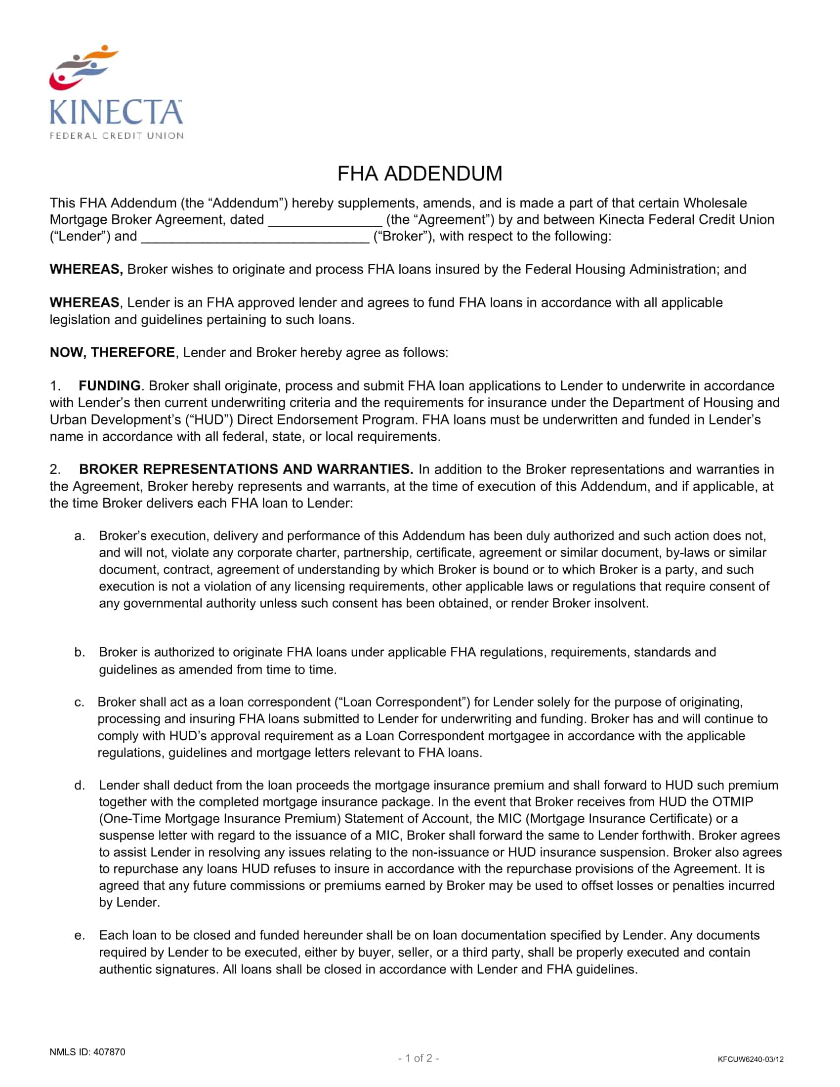 Free Printable Third-Party Financing Addendum Templates [PDF] Examples