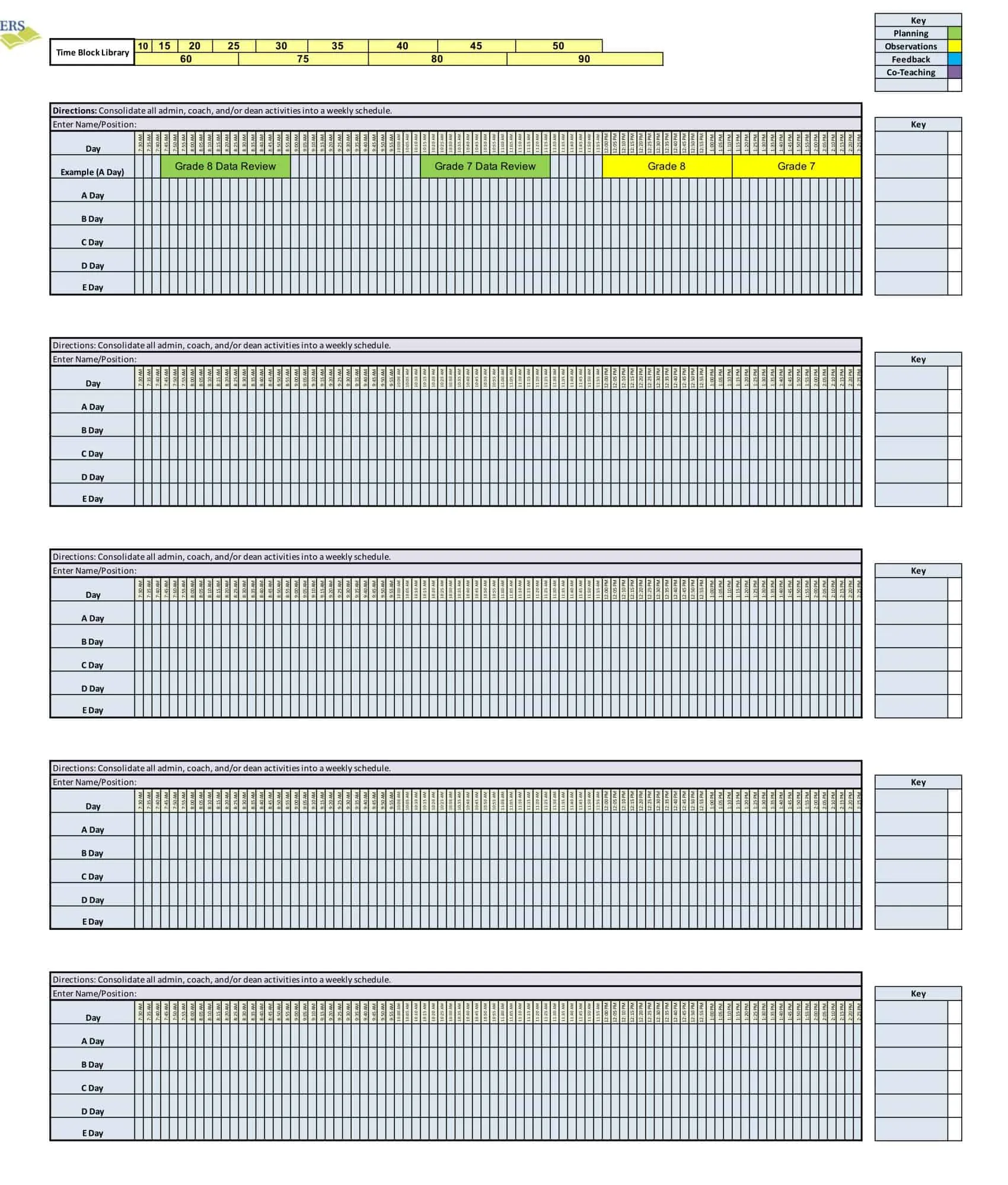 time blocking planner time blocking planner