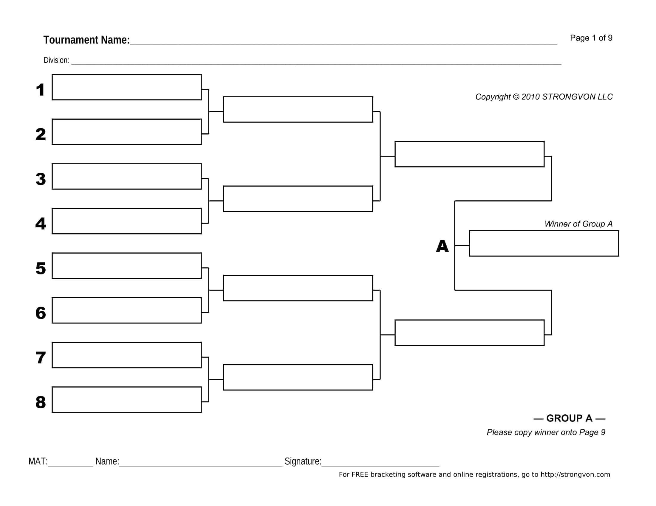 Free Printable Tournament Bracket Templates 6 8 10 16 Teams Excel Free Printable Tournament Bracket Templates 6 8 10 16 Teams Excel