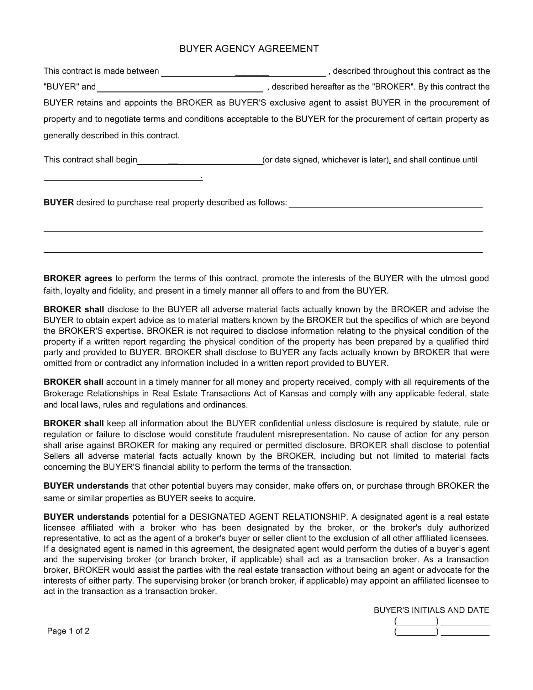 types of buyer agency agreements types of buyer agency agreements