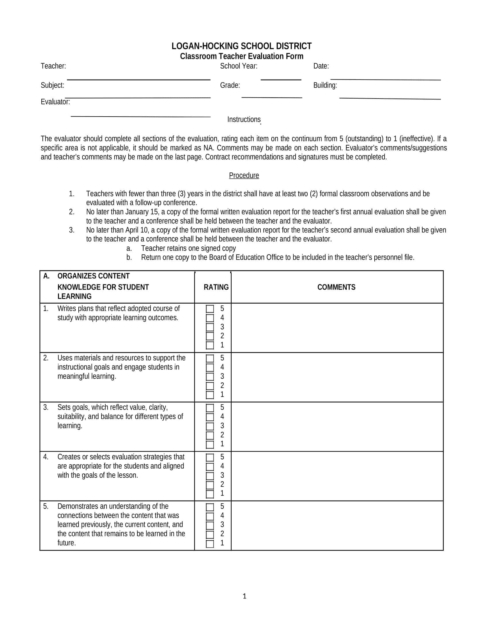 vanderbilt evaluation form teacher vanderbilt evaluation form teacher