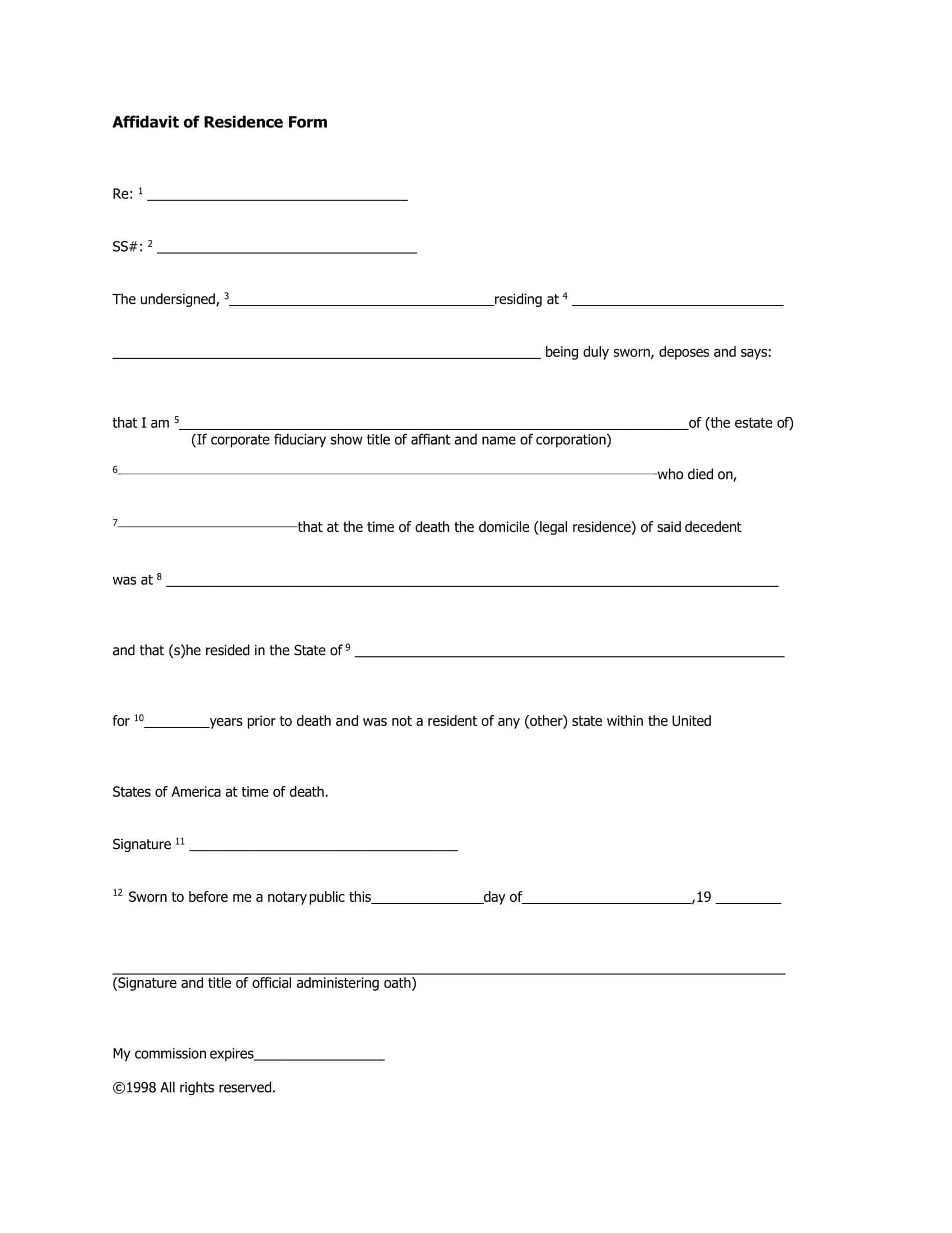 Military Residency Verification Form Printable Pdf Do Vrogue co