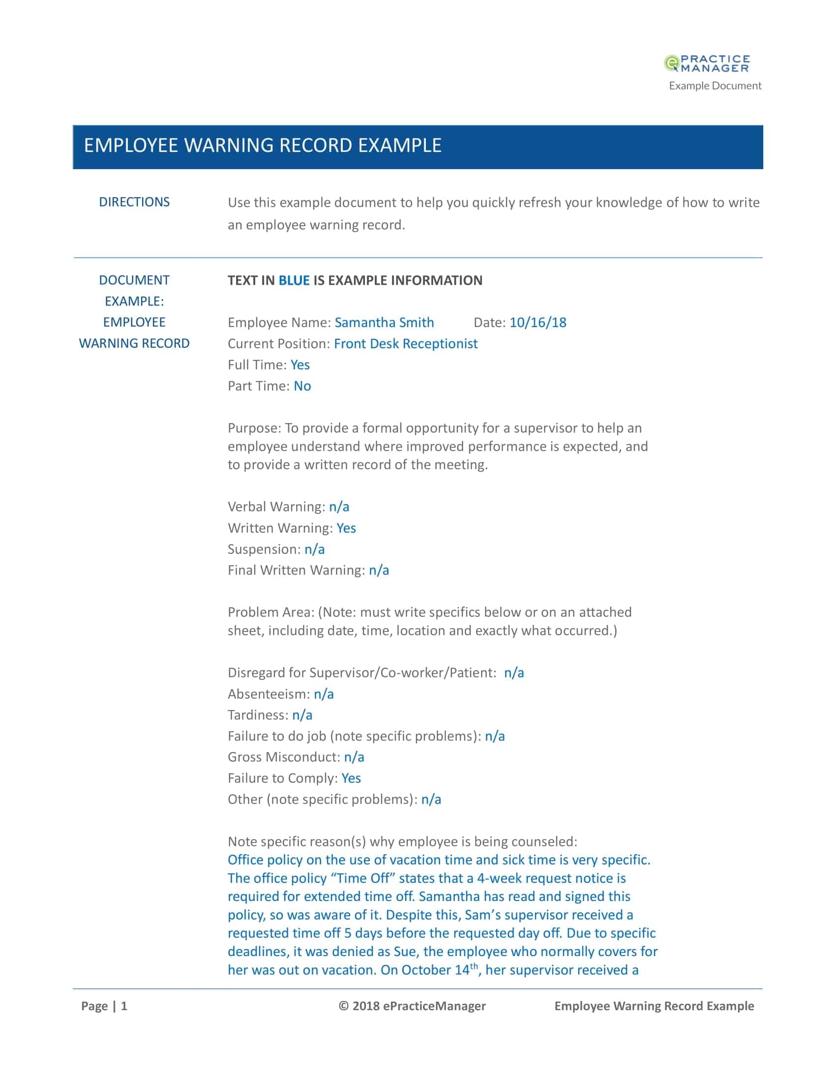 warning letter employee warning letter employee