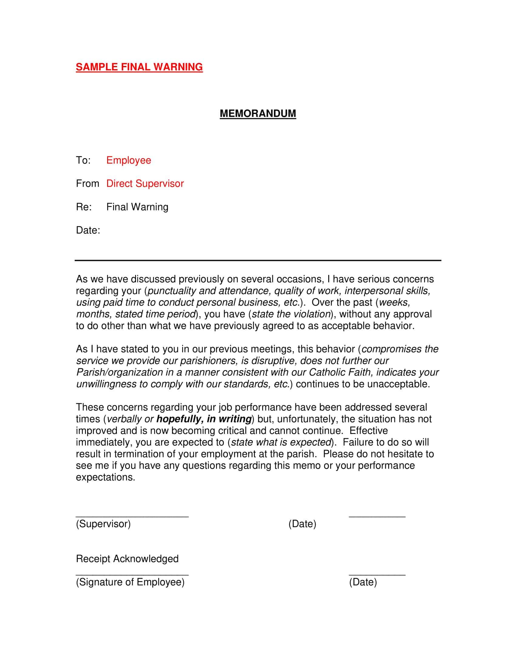 warning letter to employee for poor performance pdf warning letter to employee for poor performance pdf