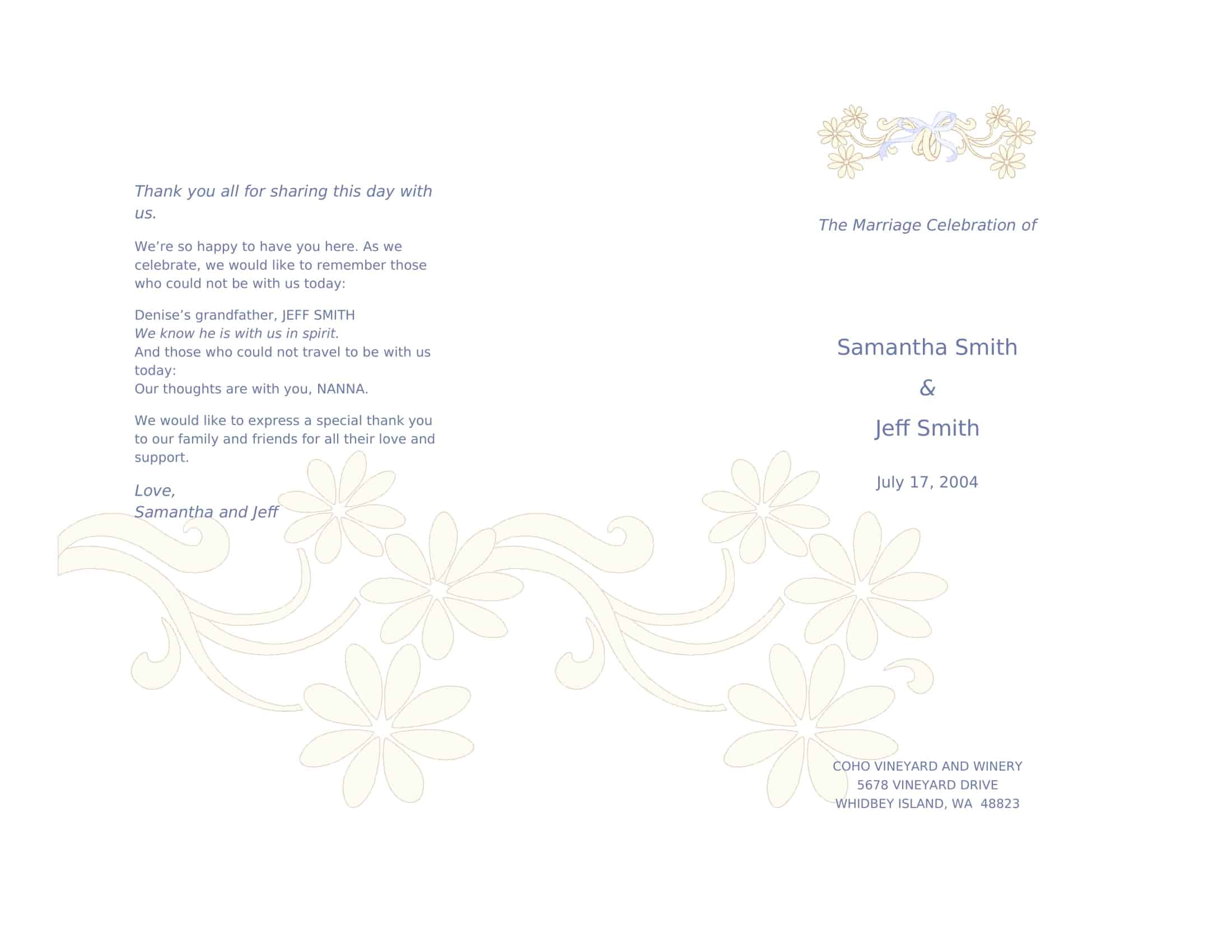 wedding program fan wedding program fan